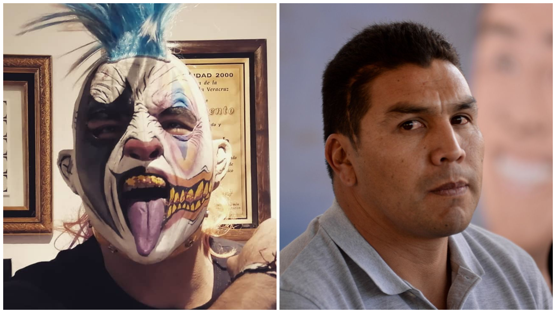 Psycho Clown y Salvador Cabañas se reunieron en un encuentro de Lucha Libre (Foto: Instagram@psychoclown1/Cuartoscuro)