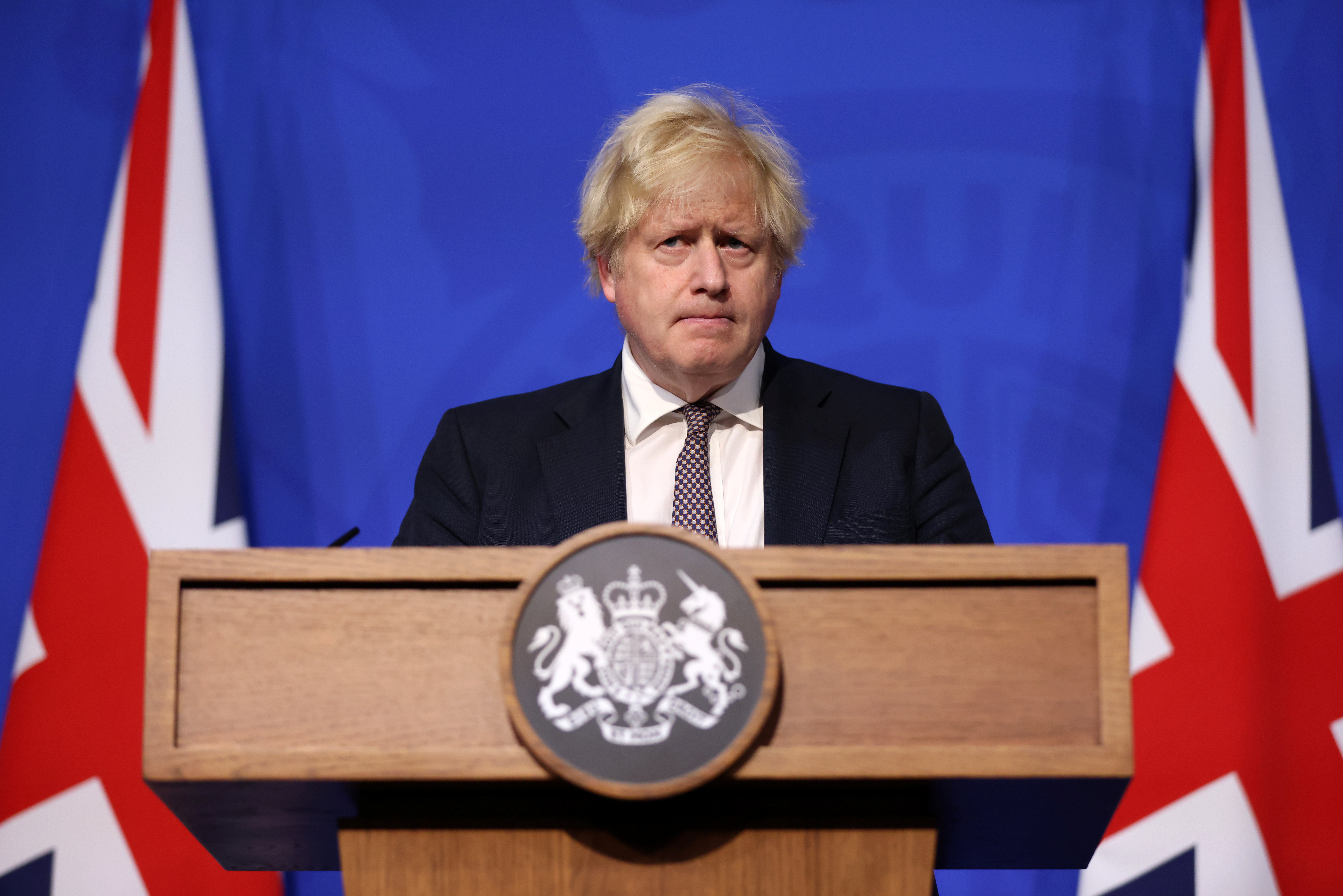 El primer ministro británico Boris Johnson (Hollie Adams/Pool via REUTERS)