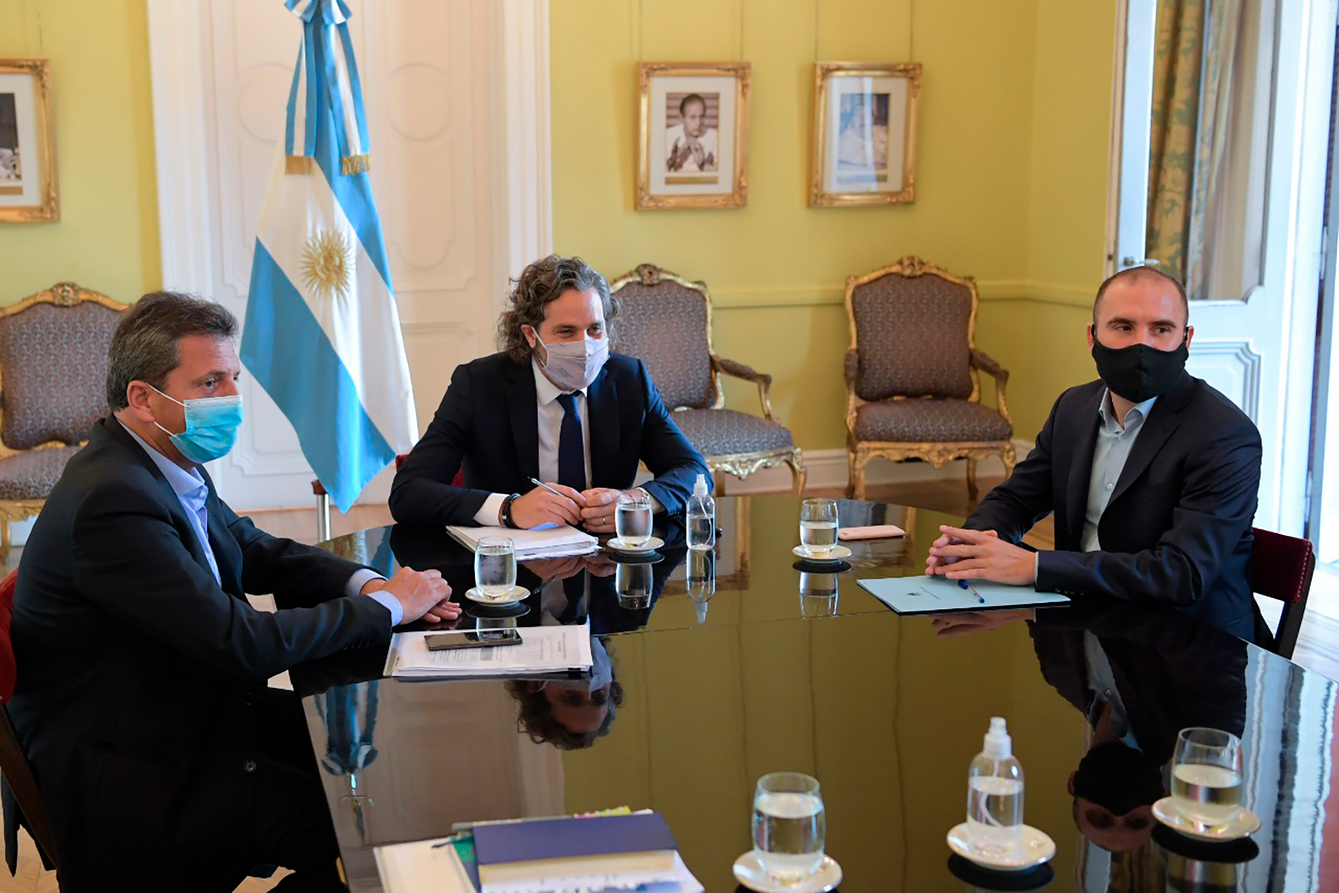 Massa, Cafiero y Guzmán, una mesa de seguimiento de la economía y de cuestiones electorales