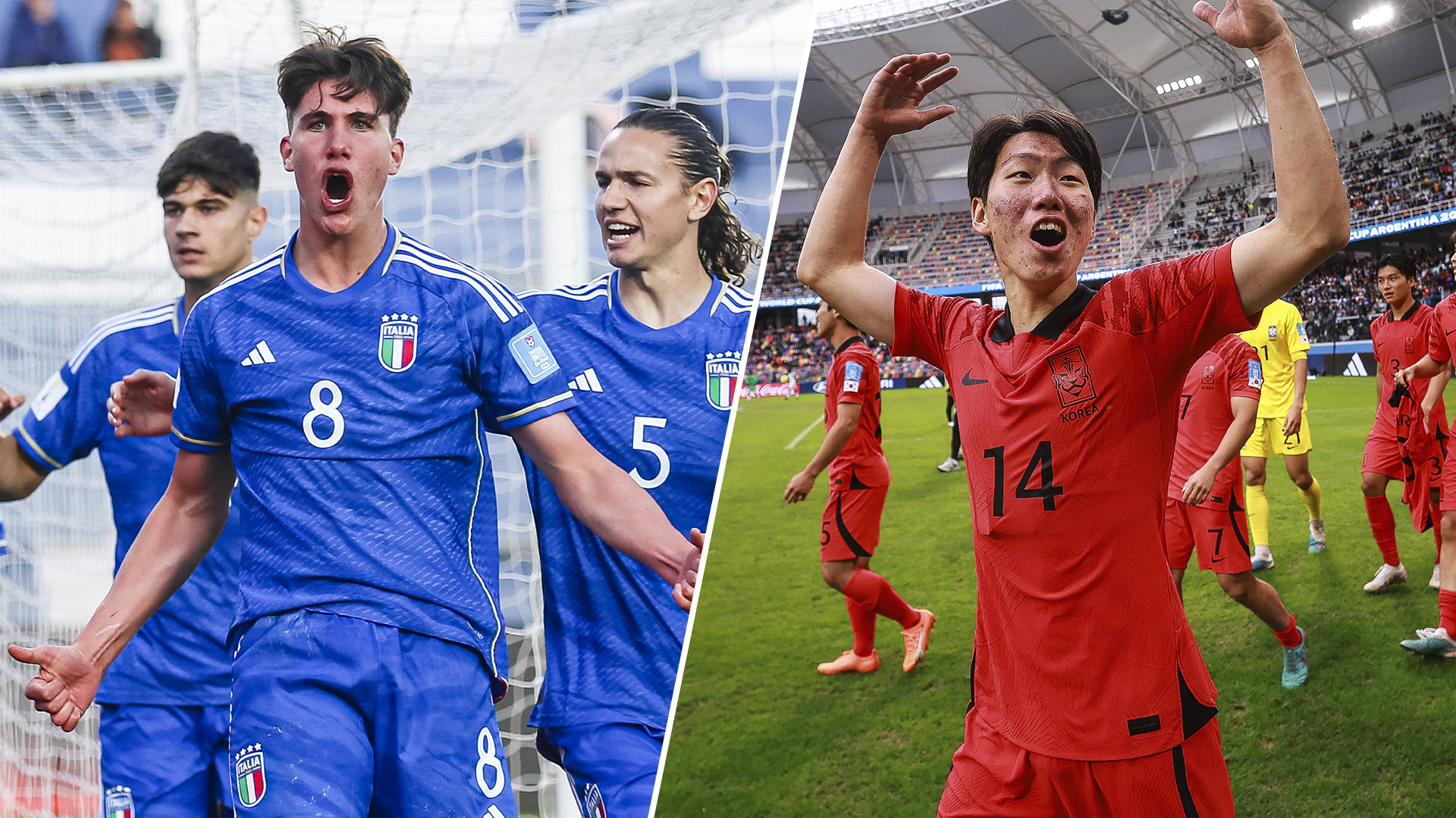 Italia vence 1-0 a Corea del Sur y se está clasificando a la final del Mundial Sub 20