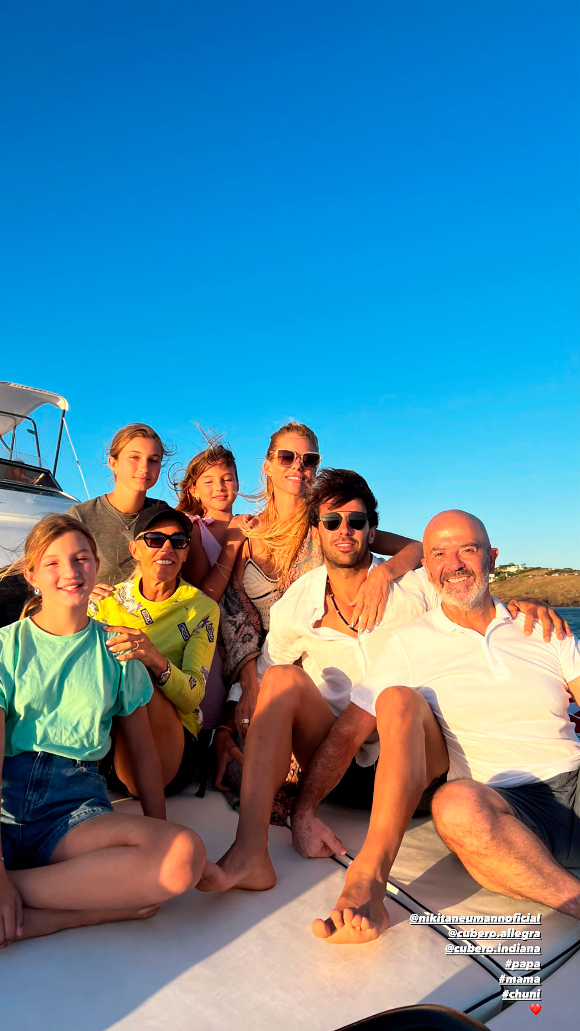 Nicole Neuamnn celebró el cumpleaños de una de sus hijas en un yate en Punta del Este