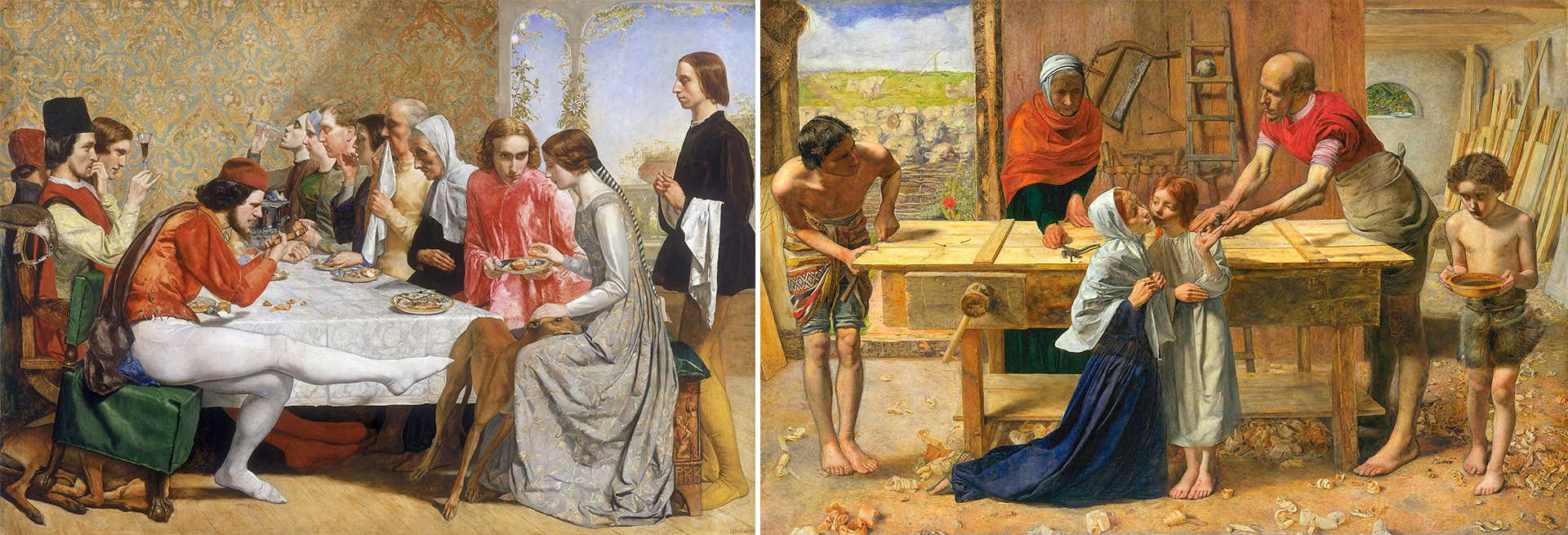  "Isabella" y "Cristo en casa de sus padres", de Millais 
