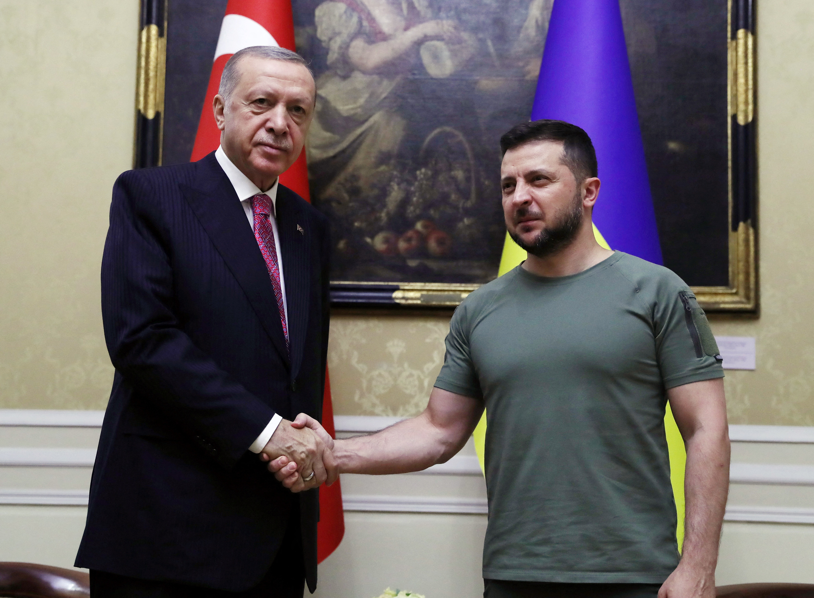 Erdogan y Zelensky en Lviv (Murat Cetinmuhurdar/Presidencia turca/REUTERS)