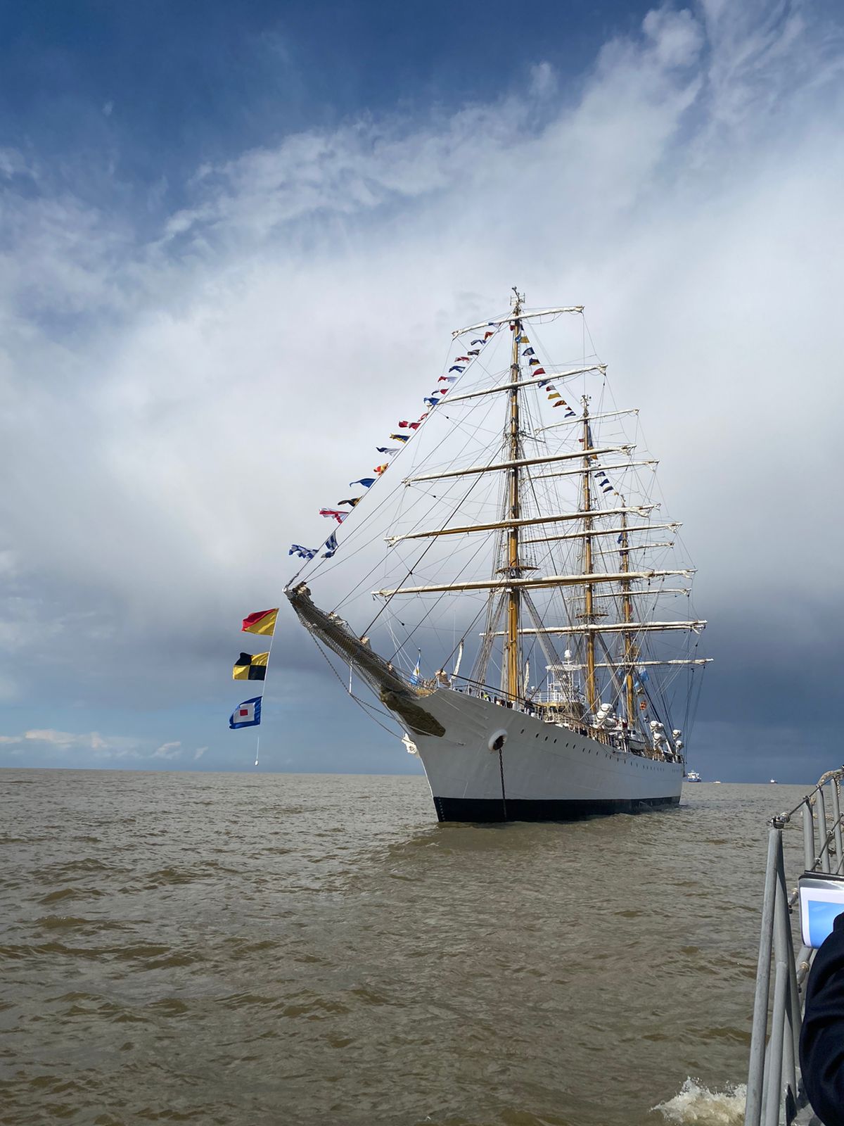 The Argentine Navy training ship has 326 crew members on board. 
