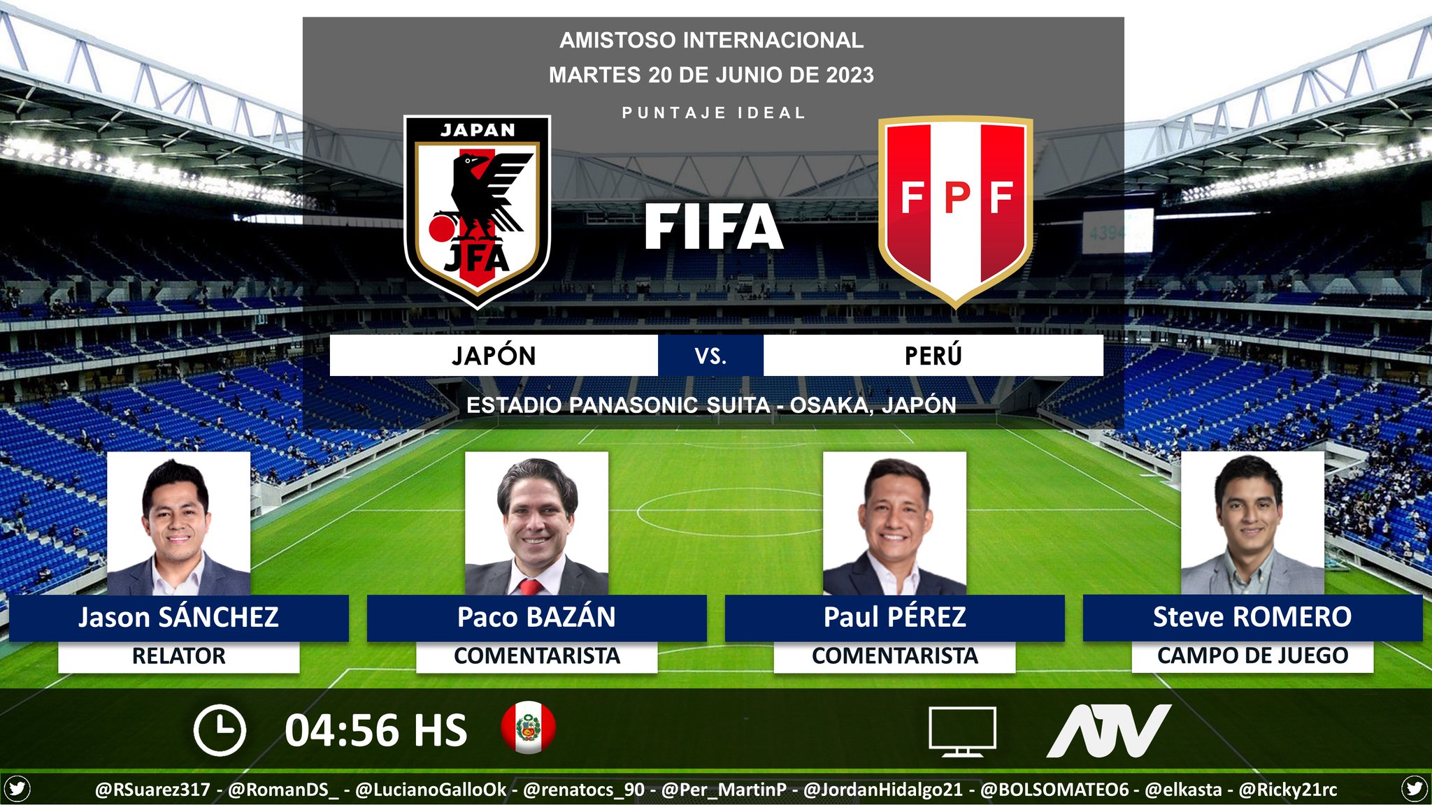 ATV pasará el Perú vs Japón EN VIVO, amistoso por fecha FIFA.