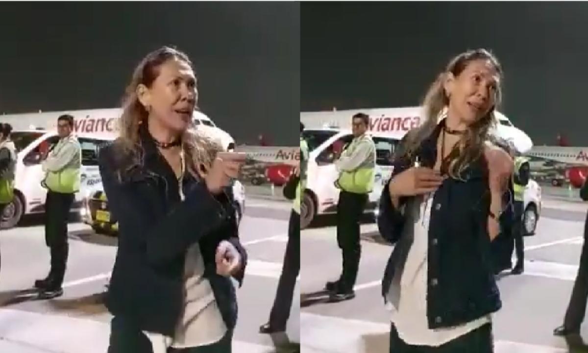 “Tú no eres nada”: en video quedó registrada la esposa de un coronel del Ejército que humilló a un policía en aeropuerto de Rionegro, Antioquia