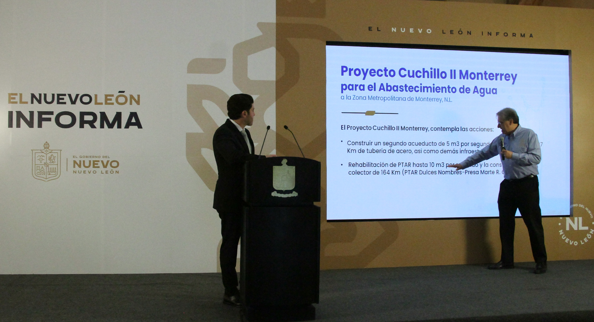 Samuel García anunció la puesta en marcha del Proyecto Cuchillo II para el abasto de agua (Foto/nl.gob.mx)