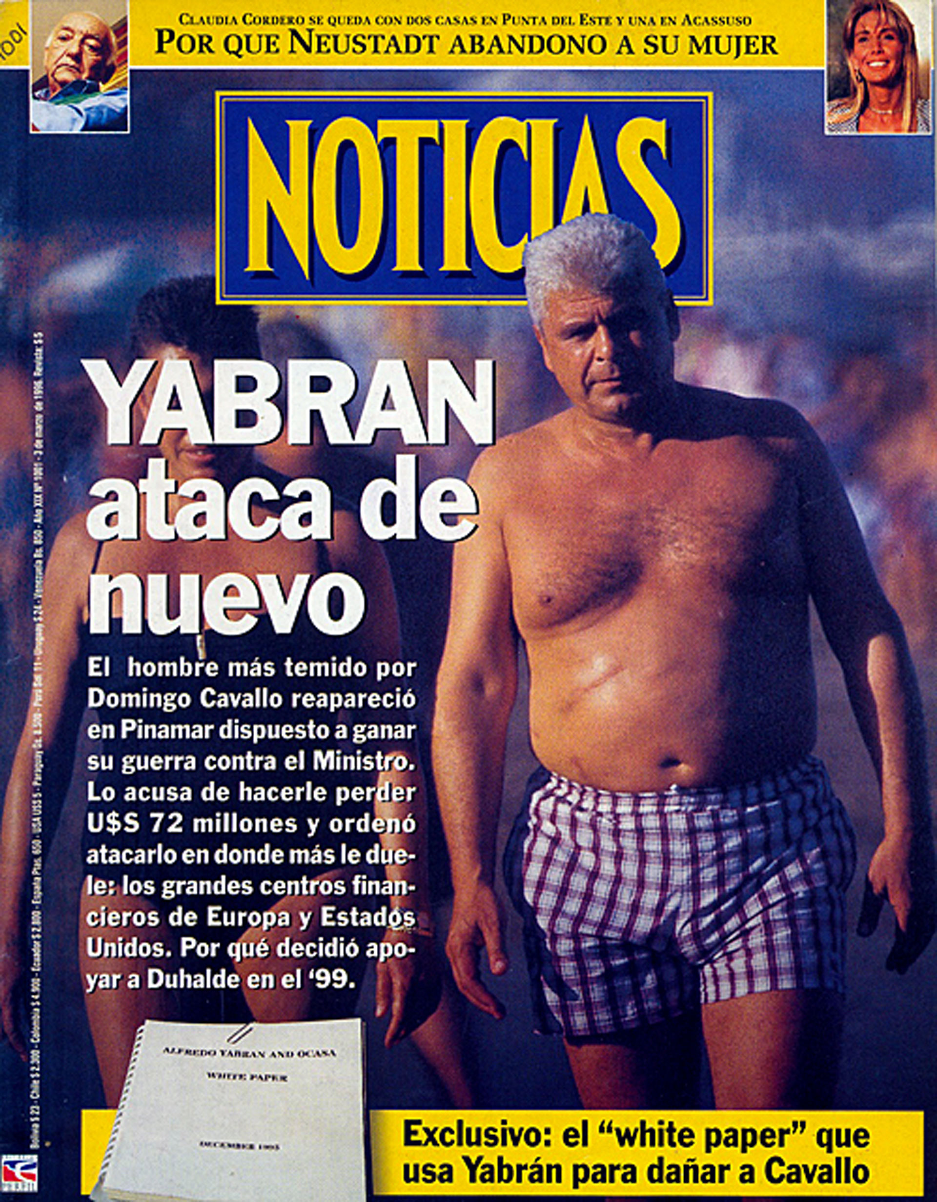 La tapa de la Revista Noticias que fue el detonante: por primera vez se veía el rostro del empresario Alfredo Yabrán