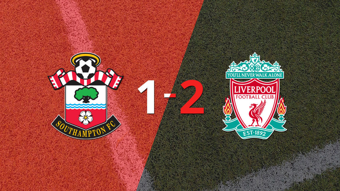 A Liverpool le alcanzó con un gol para vencer por 2 a 1 a Southampton