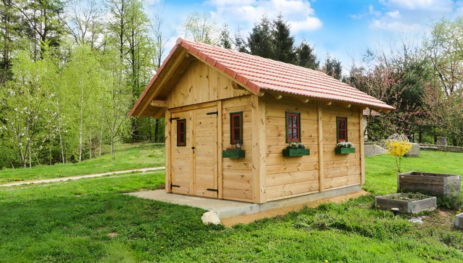 Caseta de madera para jardinería  Casetas de jardin, Caseta de madera,  Casita madera jardin