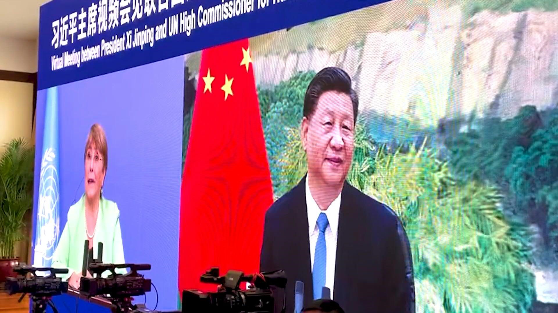 El presidente chino Xi Jinping defendió los avances de su país en materia de derechos humanos (AFP)