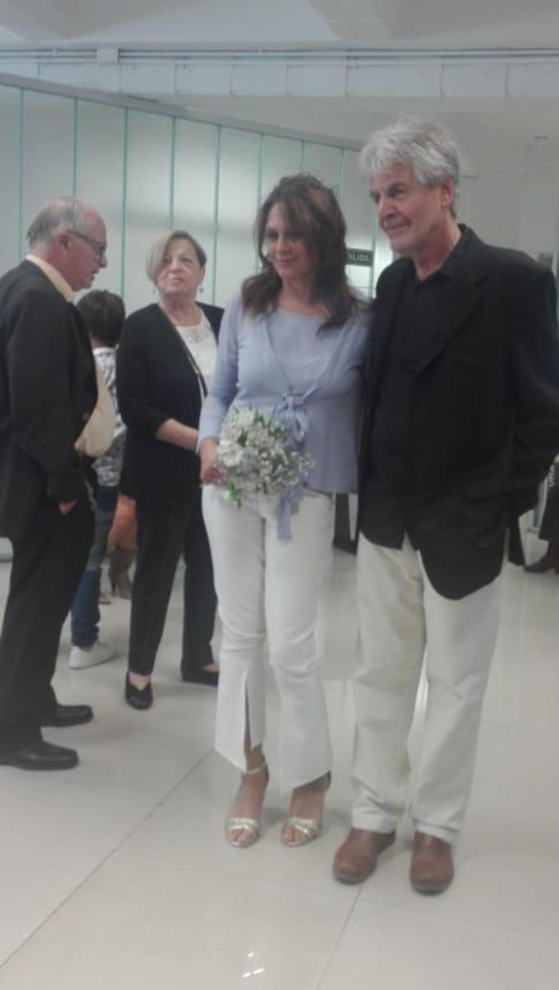 Rizzo en su boda con Paola Tumino