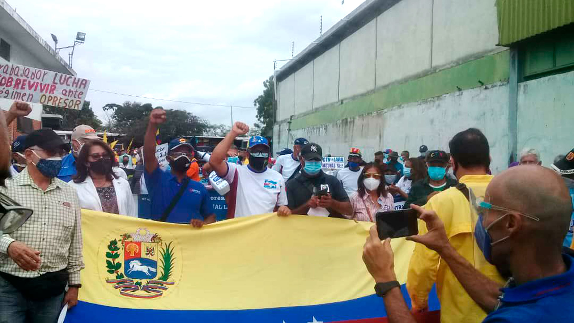 Protesta de trabajadores venezolanos