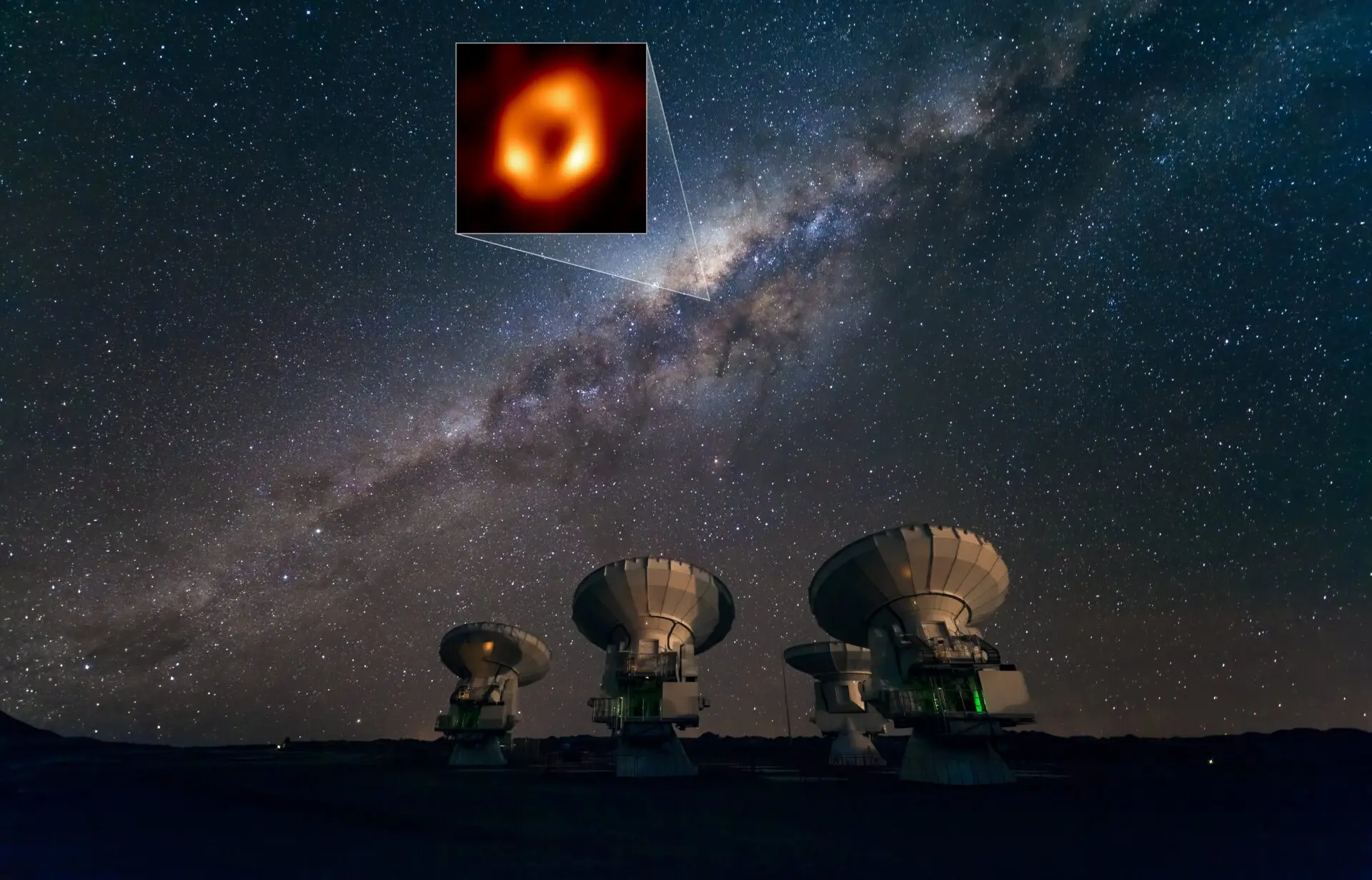 Revelaron primera imagen del agujero negro al centro de nuestra galaxia (Foto: Conacyt )