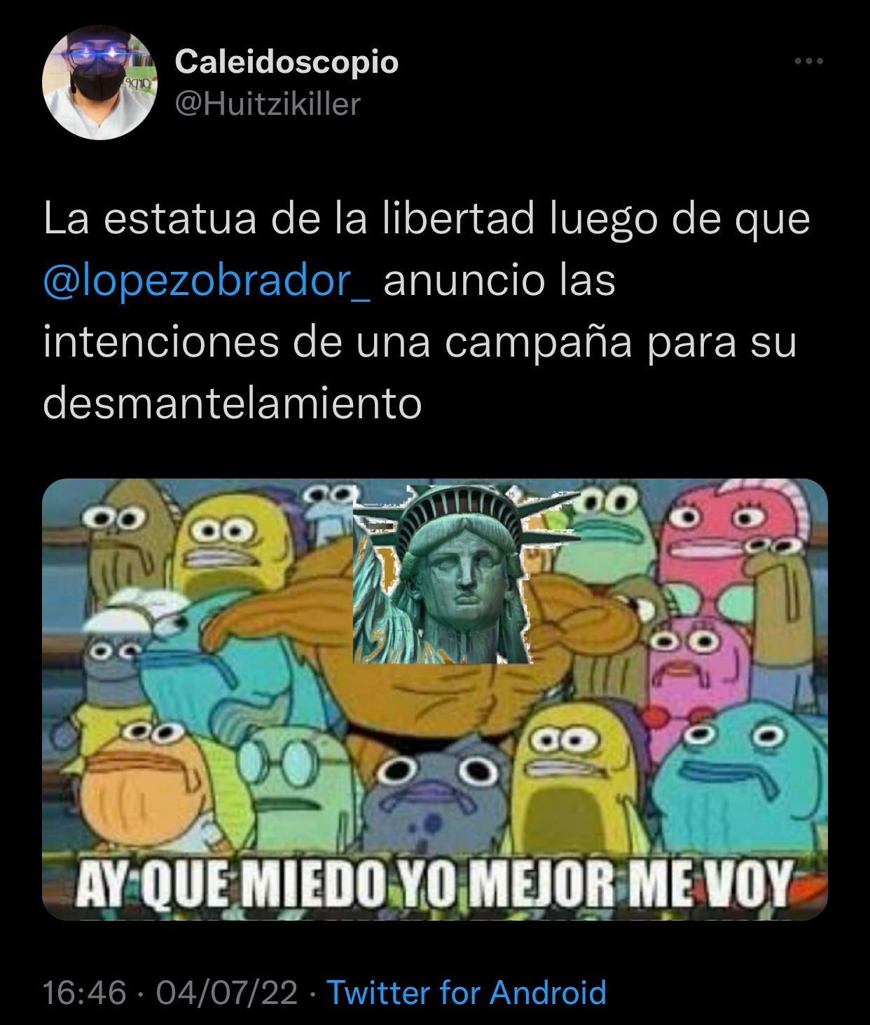 L estatua fue un regalo por parte de Reino Unido (Foto: Twitter/ @Huitzikiller)