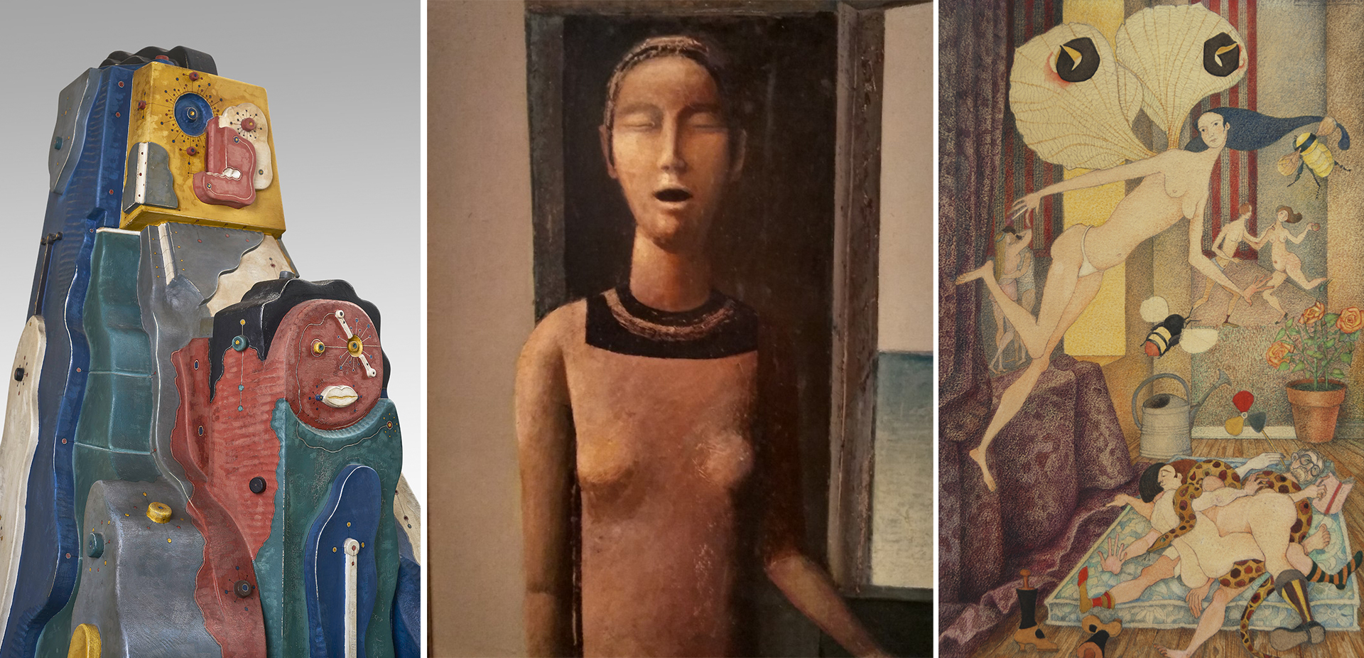 Detalle de "La madre", de Libero Badíi; obra de Zdravko Ducmelic y aida Carballo