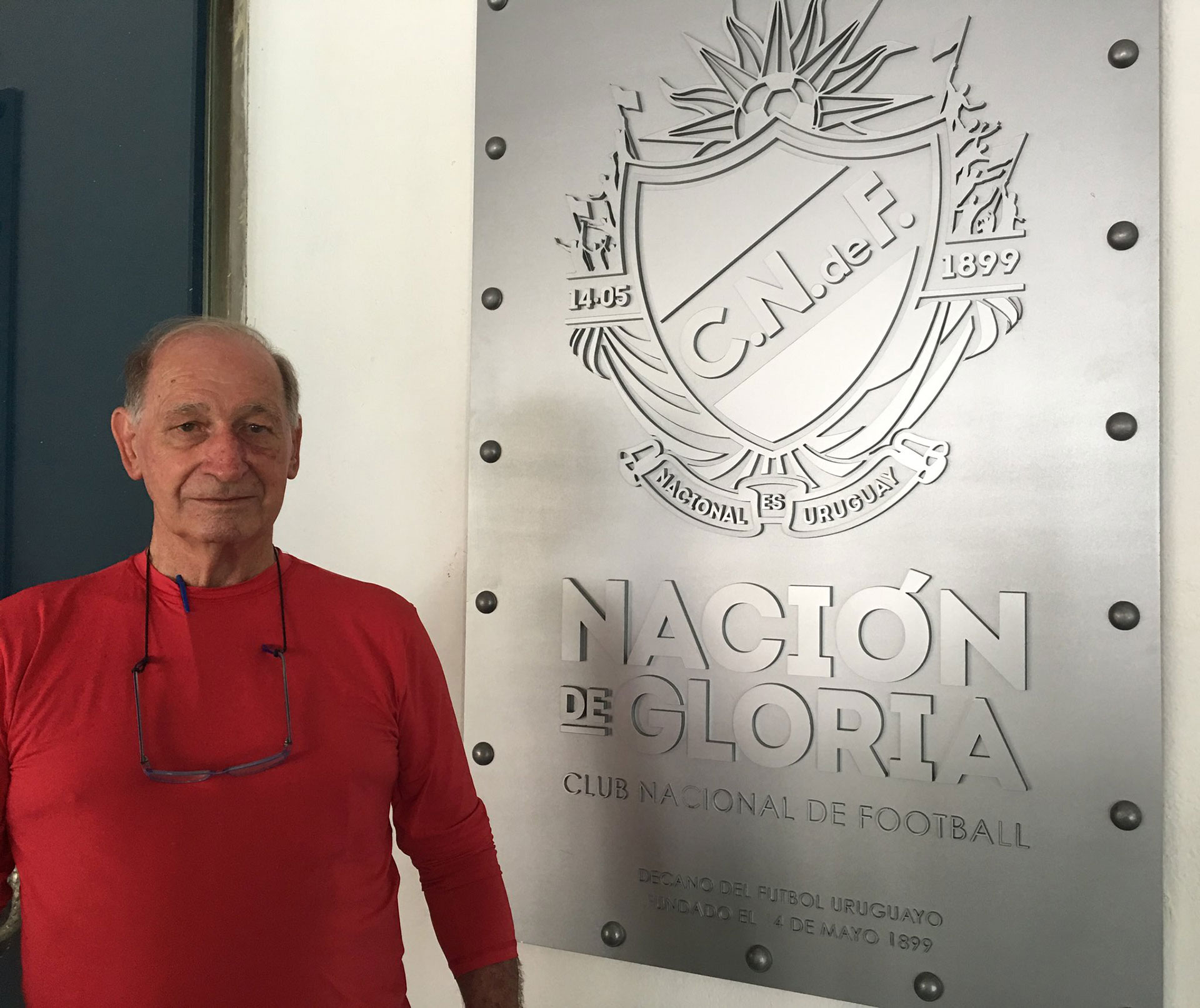 Célio Taveira Filho estuvo de visita en Nacional en 2011 (@SalimoUy)