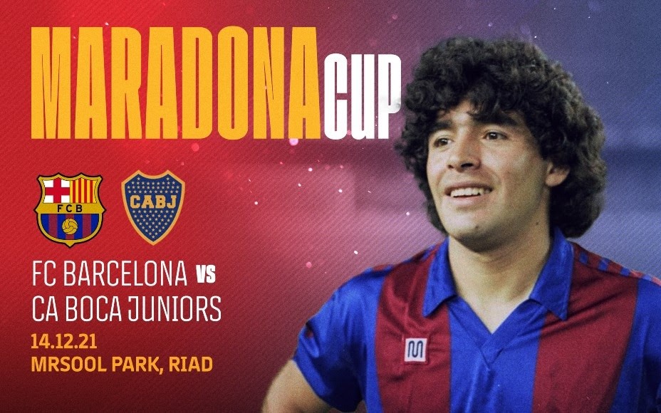 Barcelona y Boca disputarán la Maradona Cup el 14 de diciembre de 2021 en Riad, Arabia Saudita
