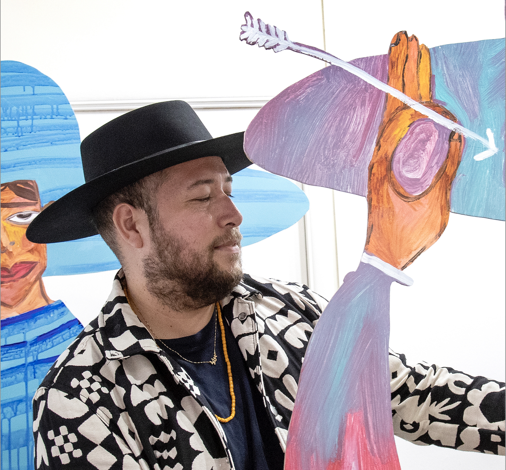 Studio Lenca, residente en Londres, también hará en Miami un mural junto al río por encargo de la ciudad. (EFE/EPA/Cristobal Herrera Ulashkevich)