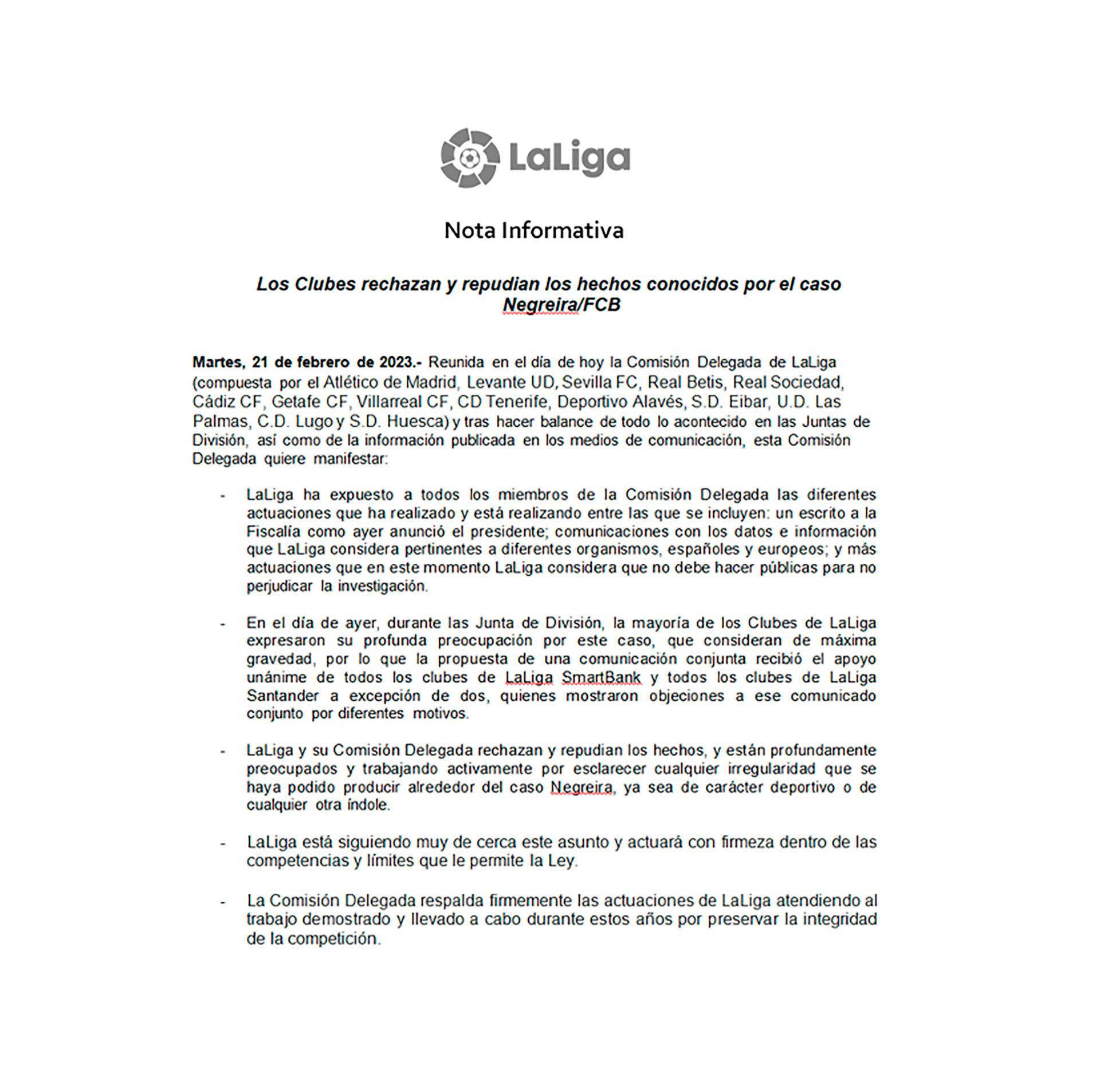 Estalló la interna entre La Liga y el Barcelona