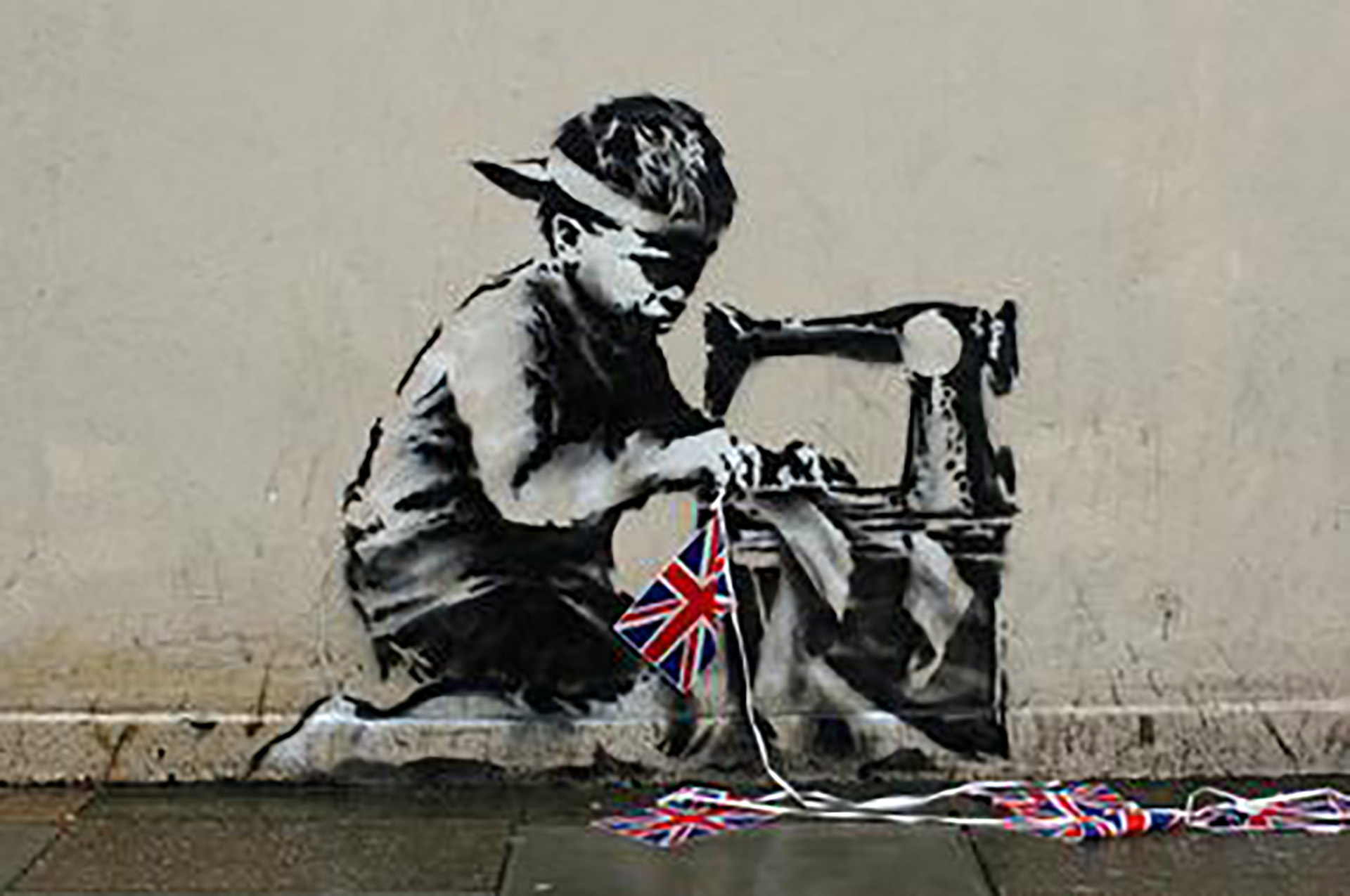 La obra de Banksy "Slave labour", robada en febrero de 2013 de las calles de Londres