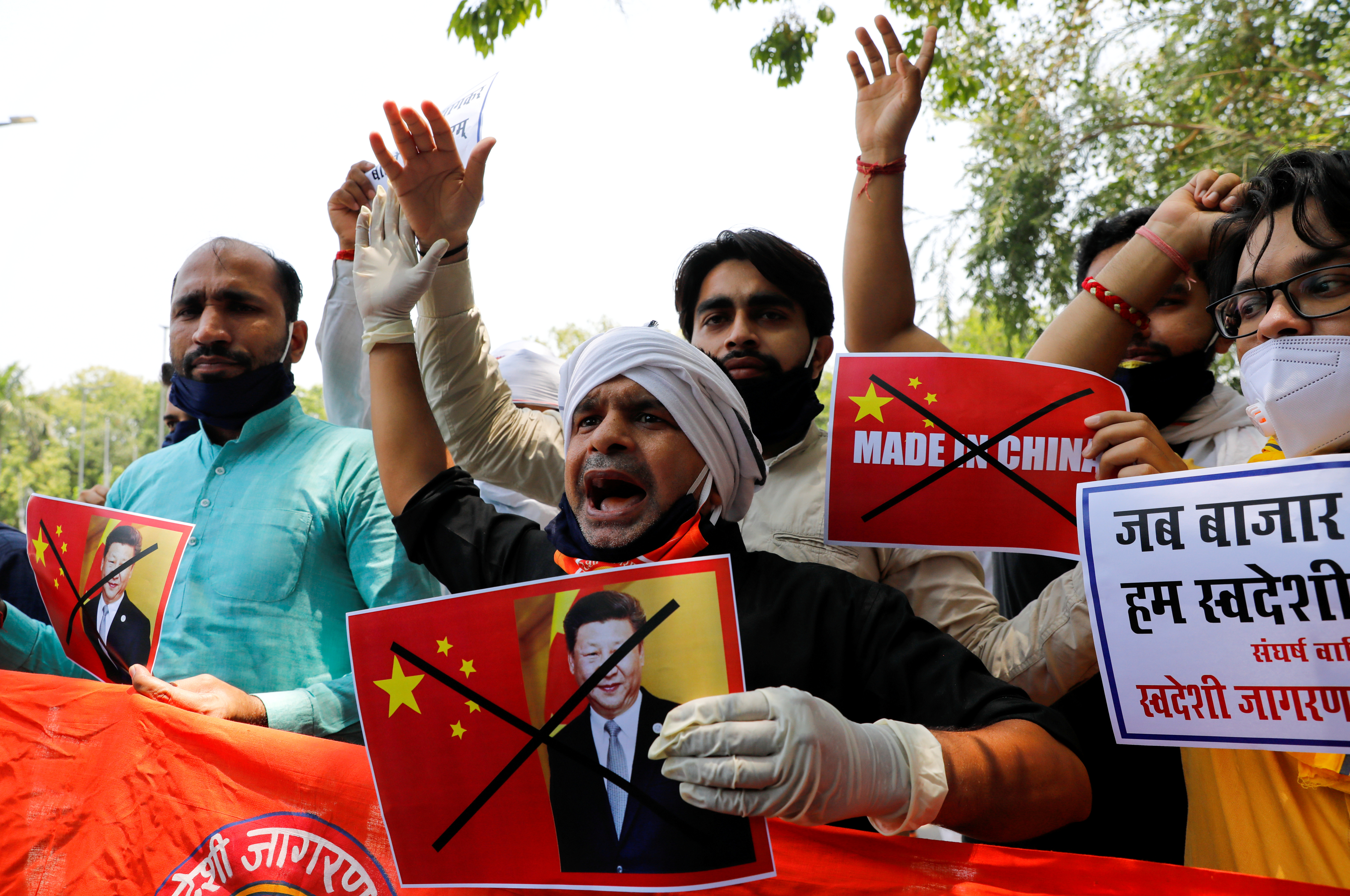 Protestas contra china en varias ciudades indias REUTERS/Anushree Fadnavis