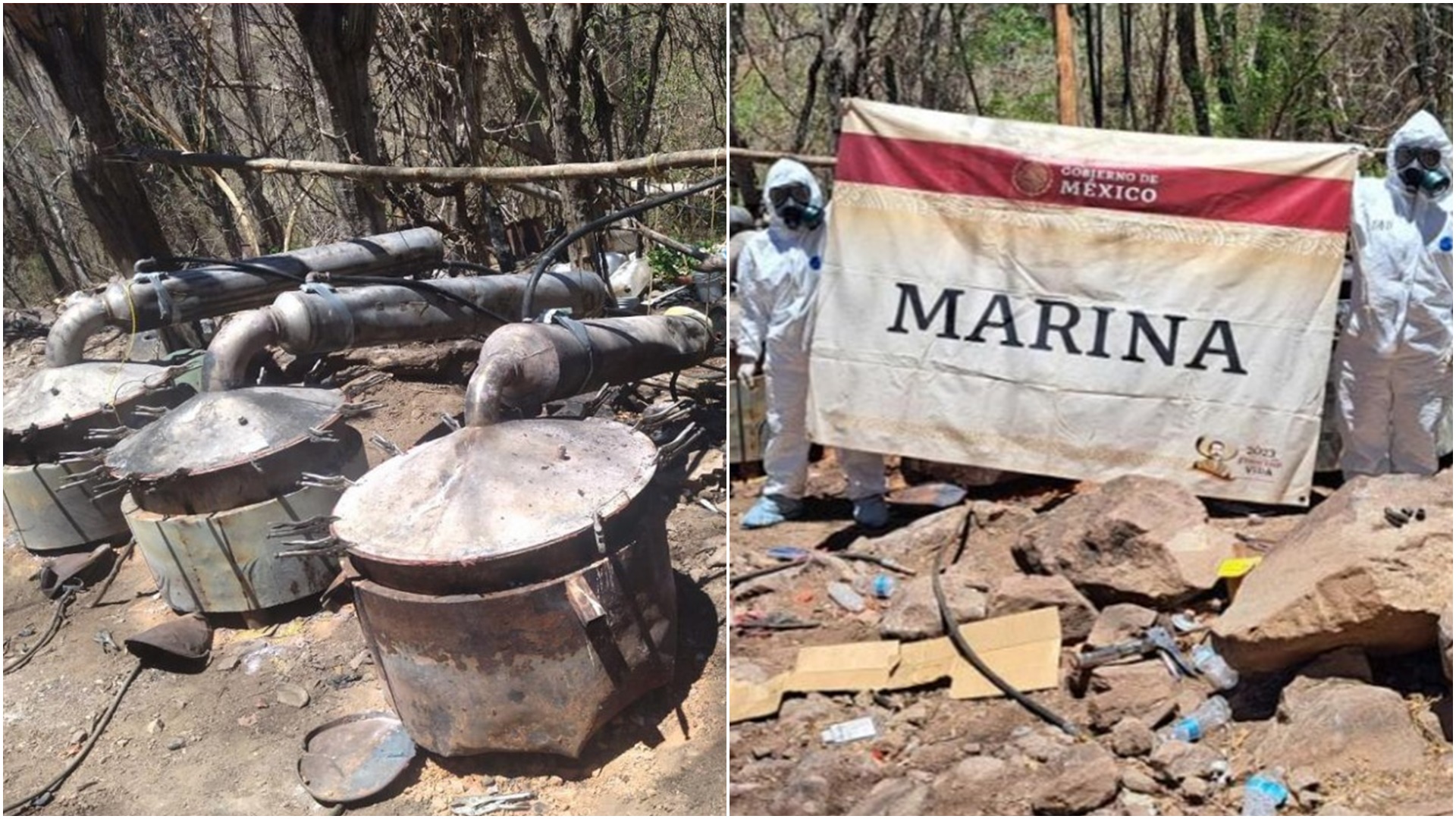 Marina desmanteló laboratorio clandestino en territorio de Los Chapitos