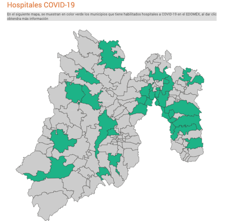 Municipios con hospitales COVID