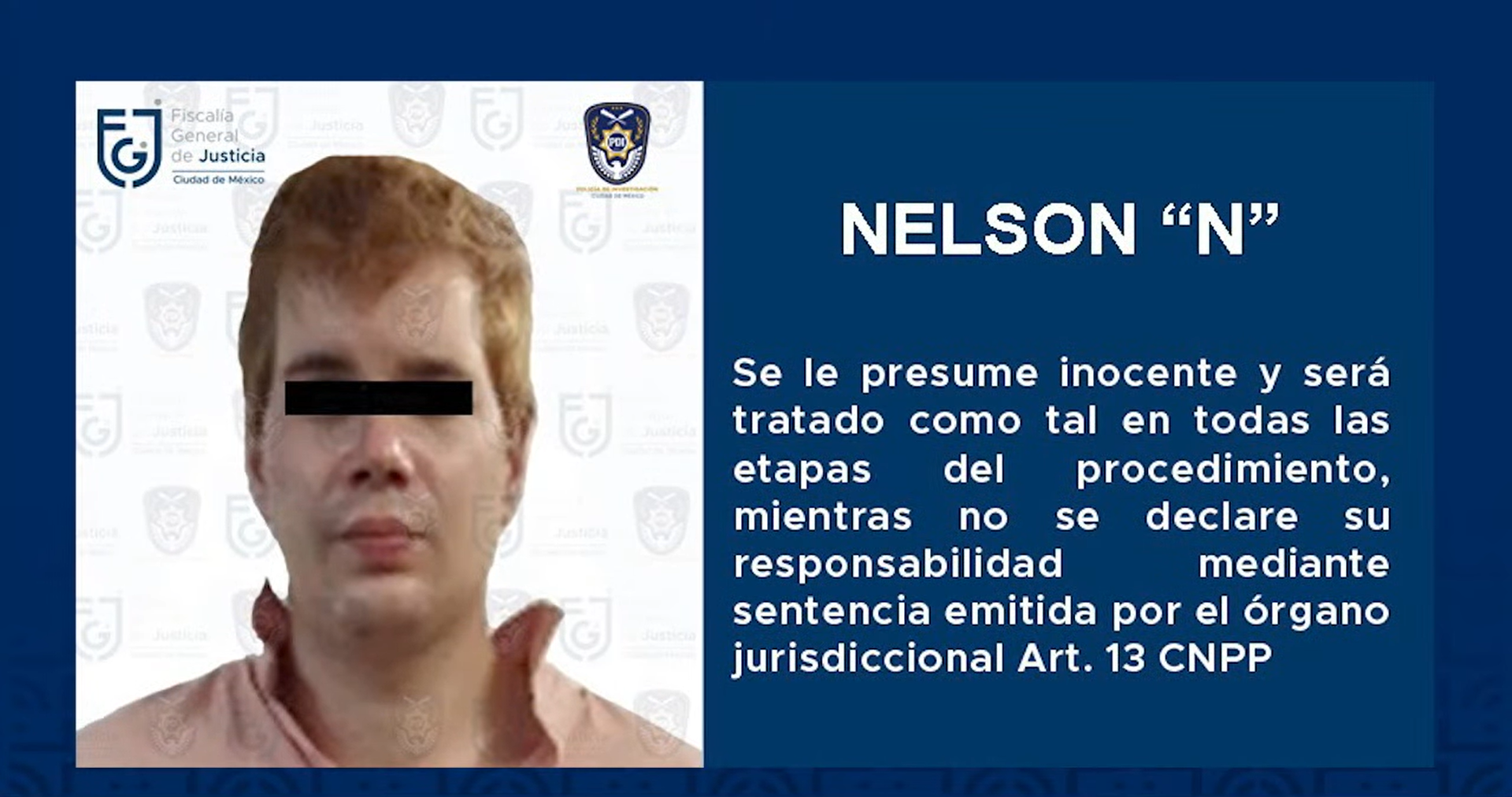 Nelson M. fue detenido en posesión de pornografía infantil (Foto: Fiscalía CDMX)