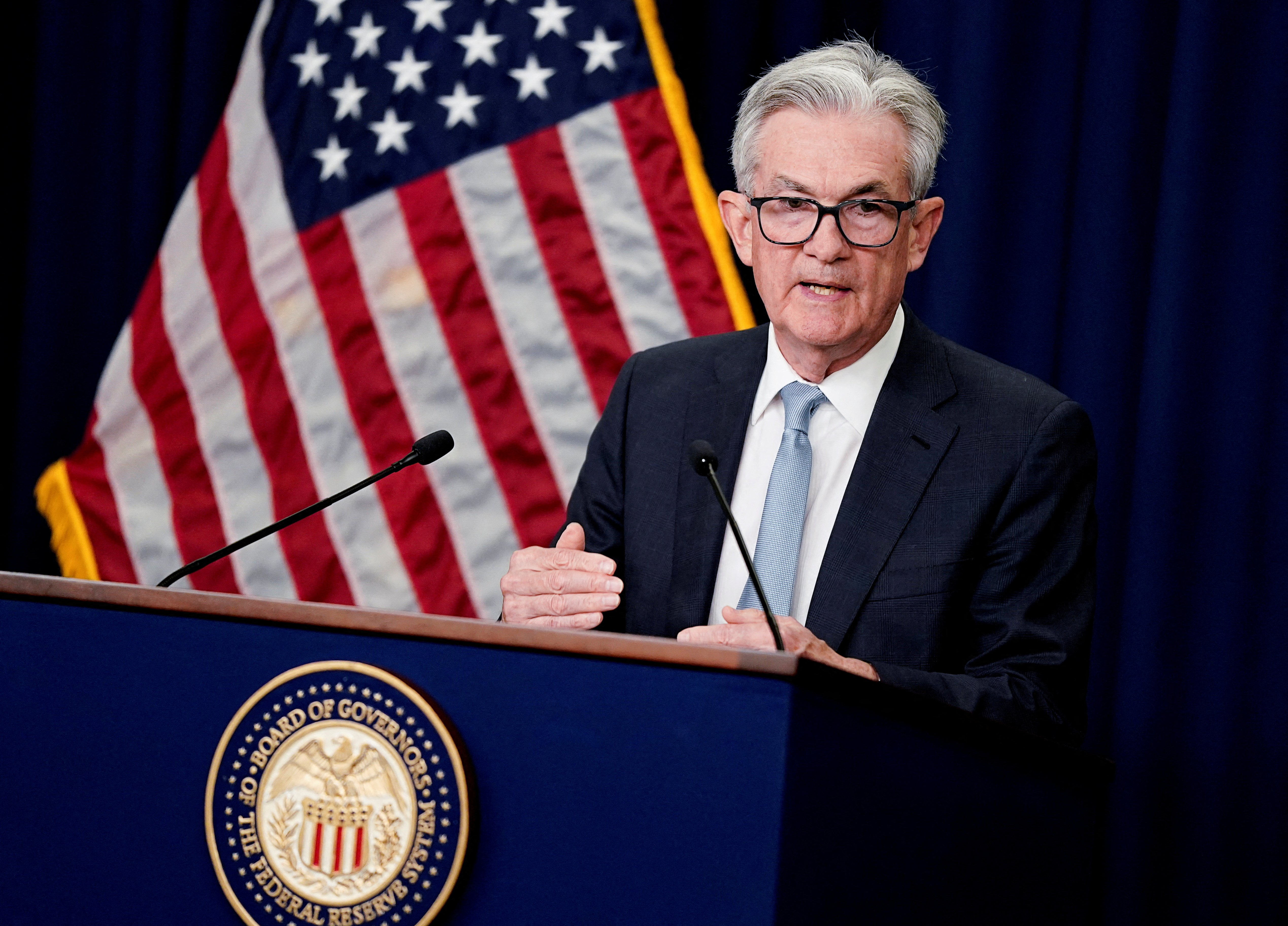 Jerome Powell, presidente de la Fed (REUTERS/Elizabeth Frantz)