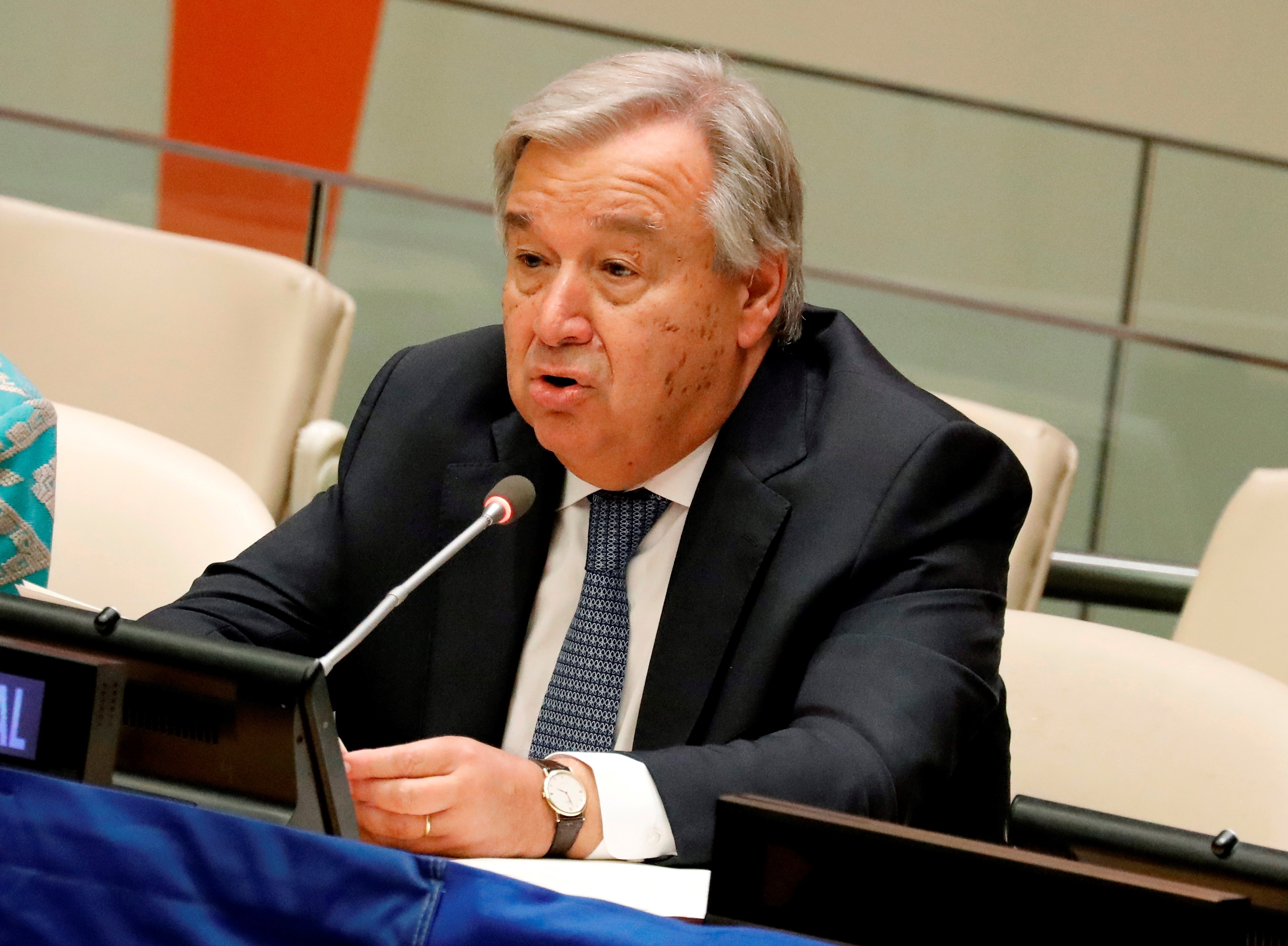 El secretario general de la ONU, Antonio Guterres. EFE/ Peter Foley