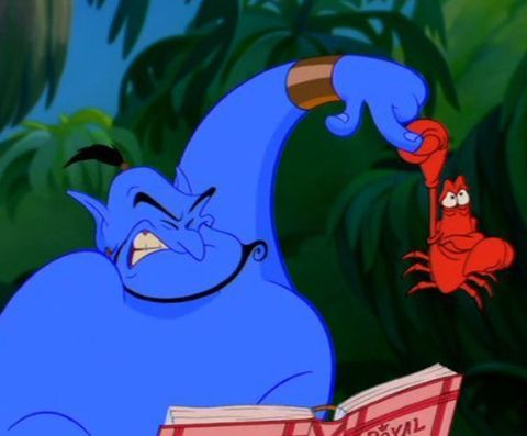 "Sebastián" de "La Sirenita" apareció en “Aladdin” de una forma muy cómica 
(Foto: Disney)