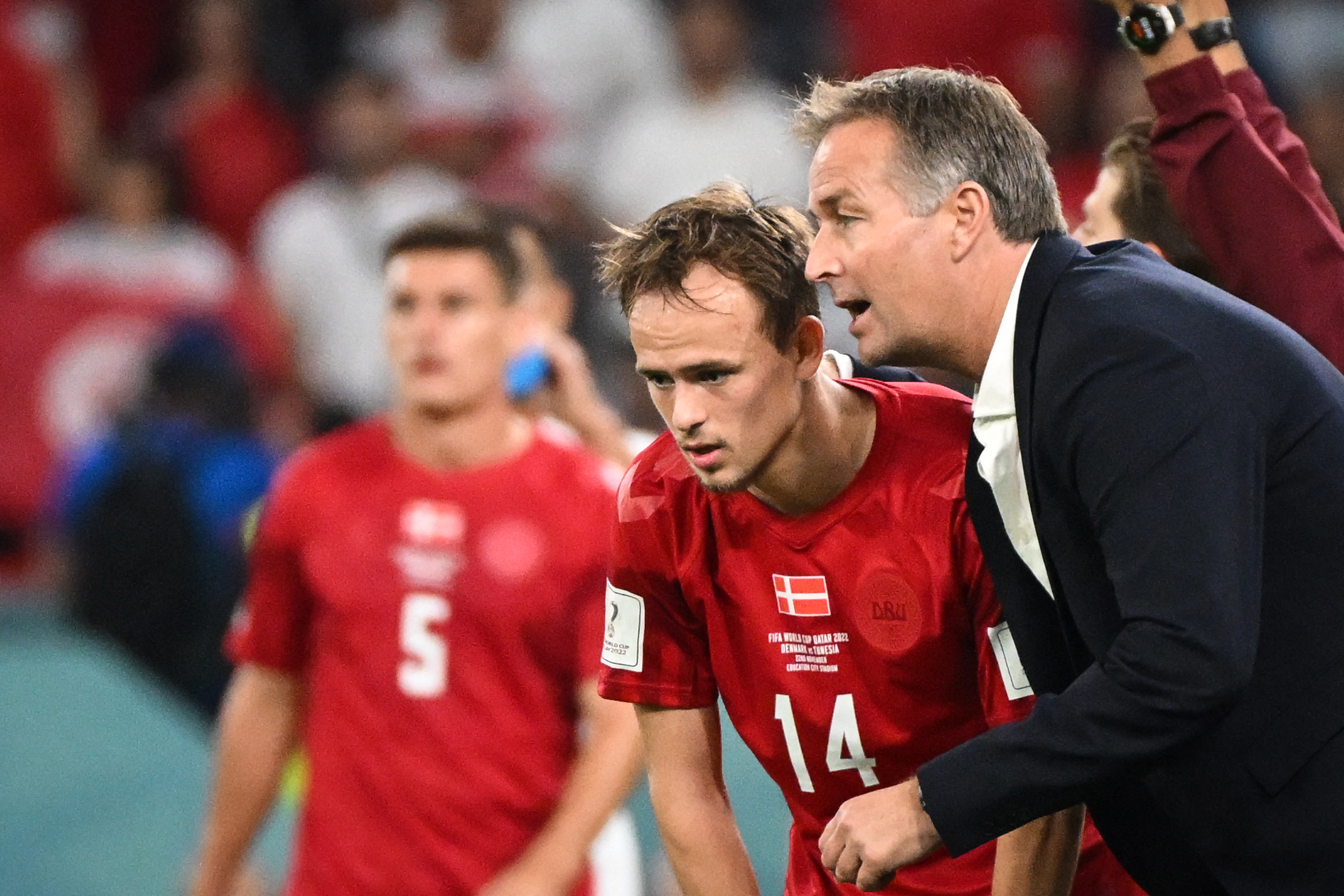 Dinamarca debutó ante Túnez por el Grupo D (AFP)