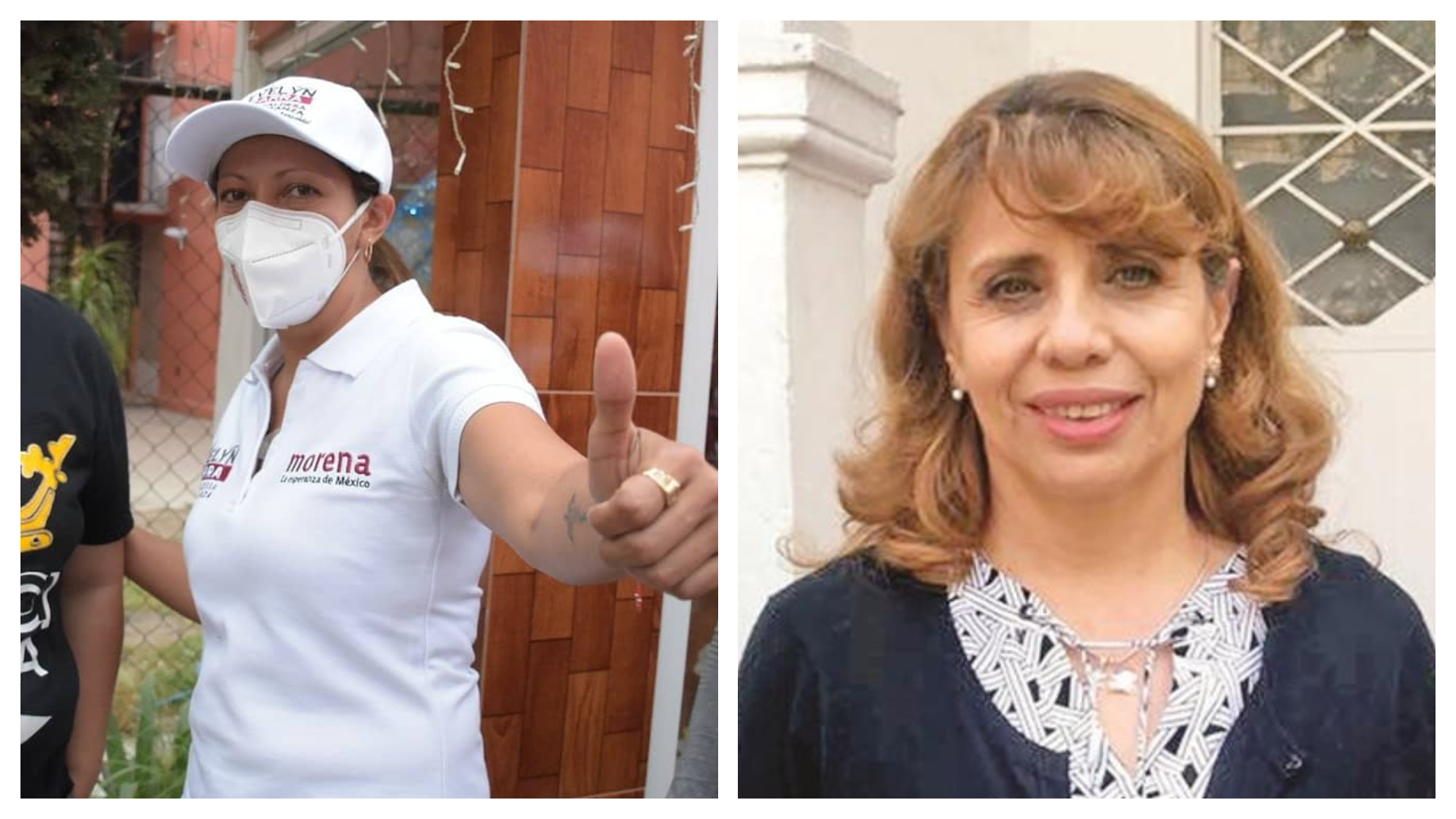 Evelyn Parra y Judith Vargas, candidatas de Morena (Fotos: Twitter)