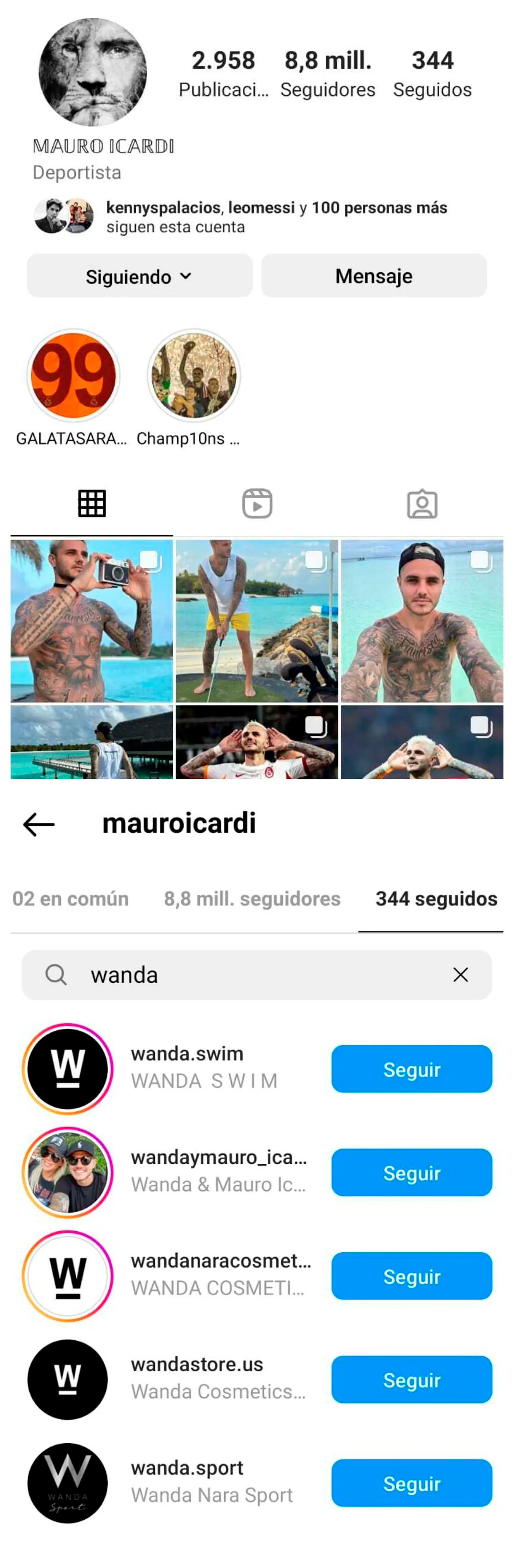 Mauro Icardi dejó de seguir a Wanda Nara y borró las fotos en las que aparecían juntos