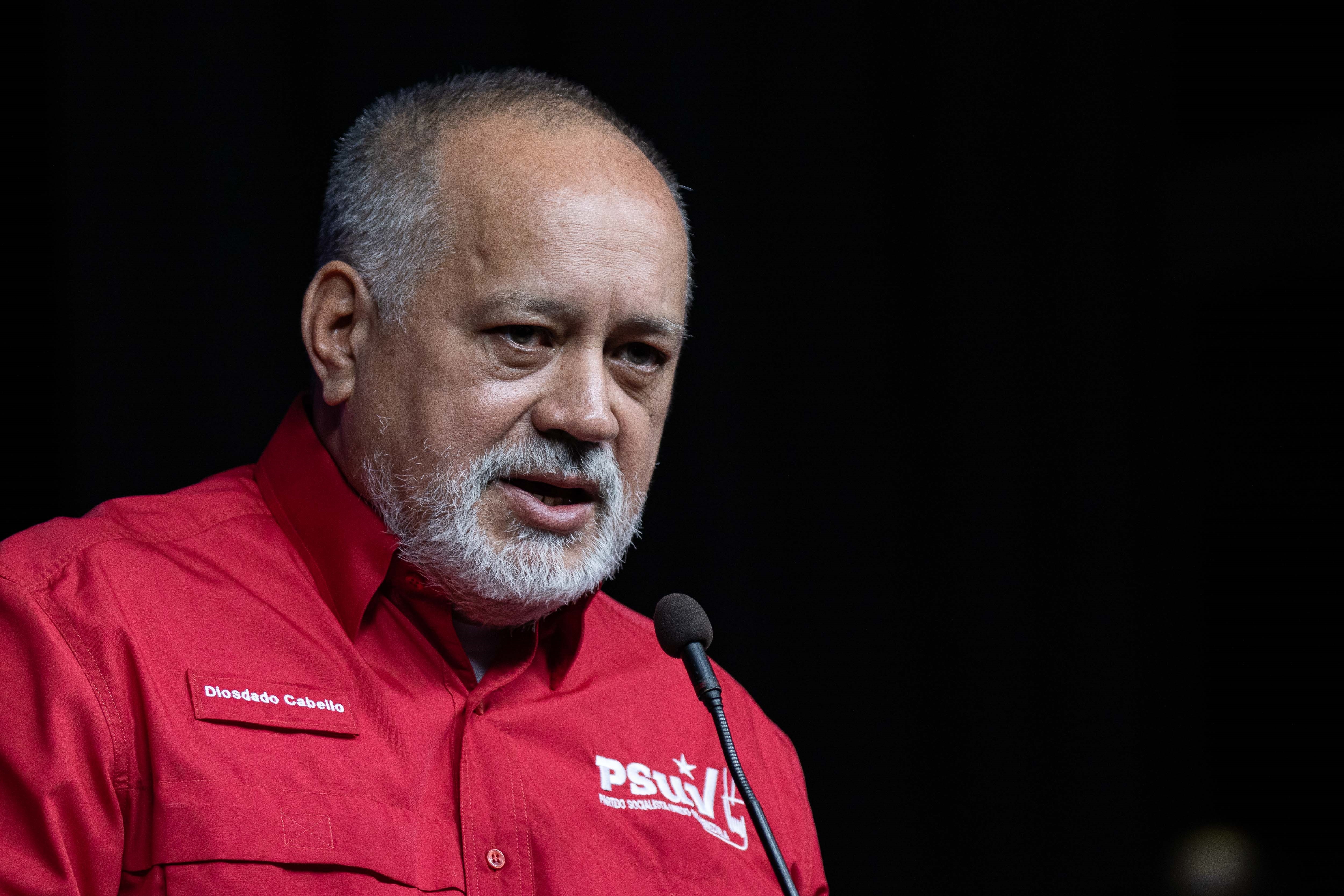 El vicepresidente del Partido Socialista Unido de Venezuela (PSUV), Diosdado Cabello, en una fotografía de archivo. EFE/Ronald Peña
