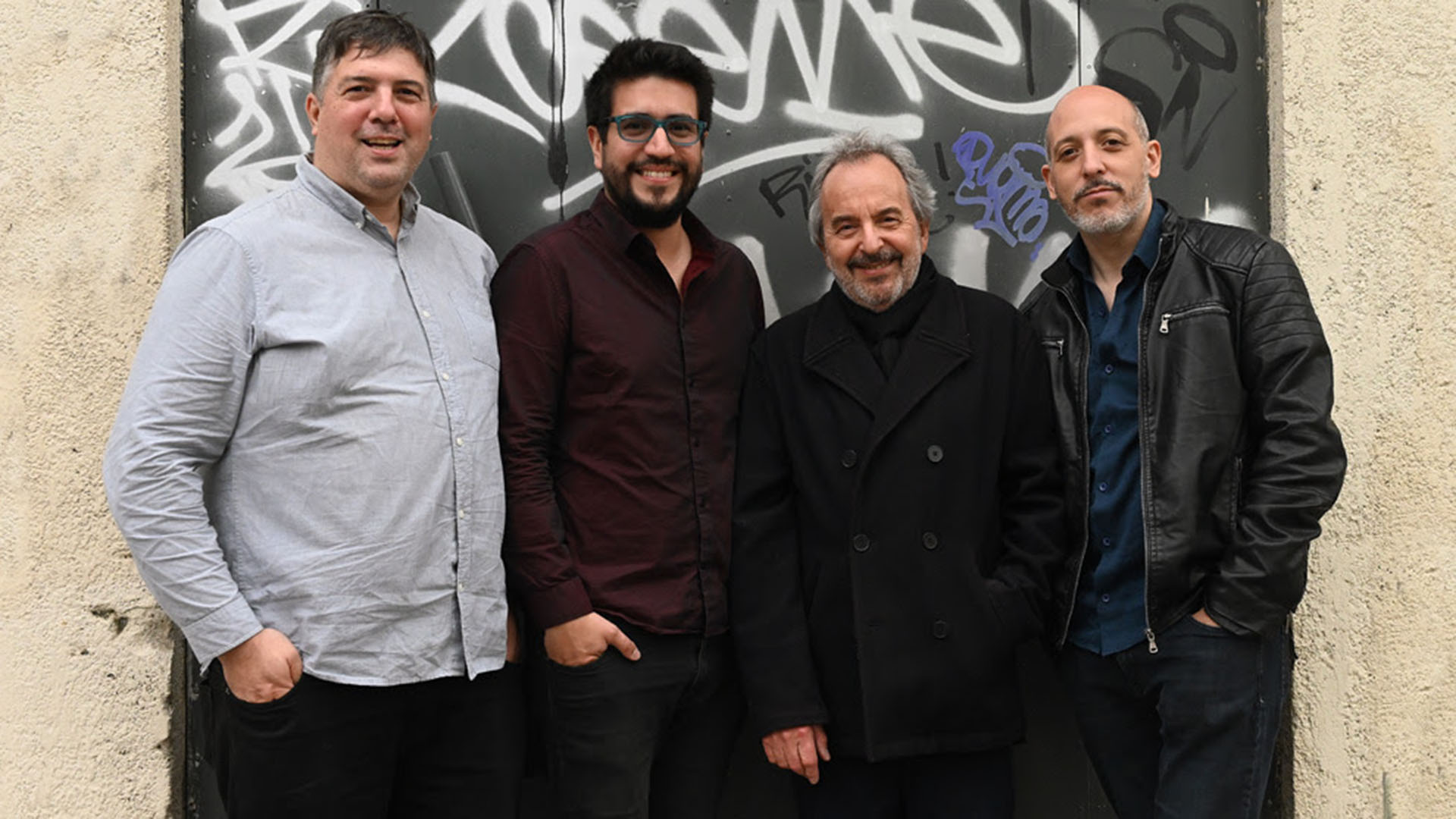Juan Pablo Navarro, Nicolás Enrich, Luis Ceravolo y Cristian Zárate, los músicos que grabaron "Odisea invisible" (Gentileza Acqua Records)