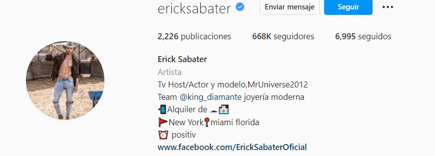 Erick Sabater se dedica a los alquileres. (Instagram)