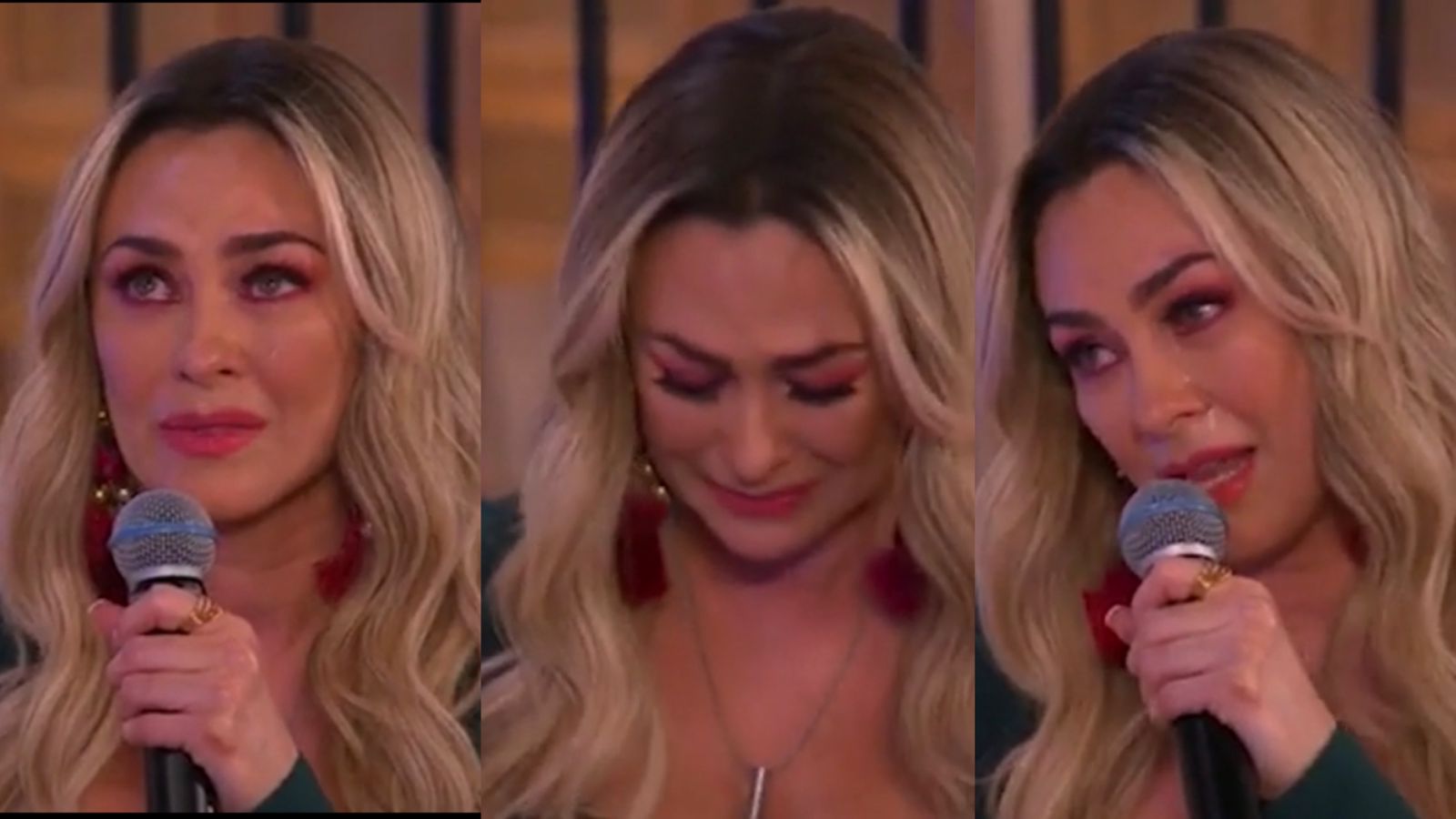 Aracely Arámbula broke down in tears at the presentation of "The stepmother" (Photo: capture Televisa)