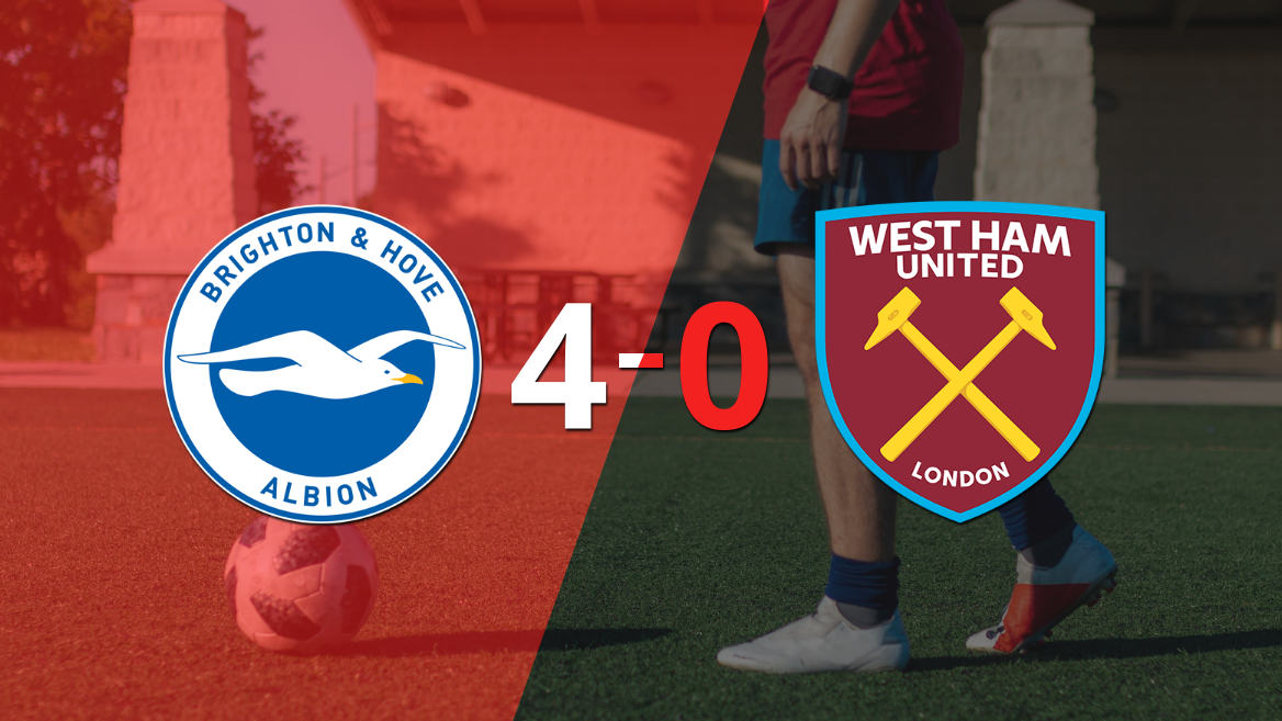 Brighton and Hove fue imparable y goleó 4 a 0
