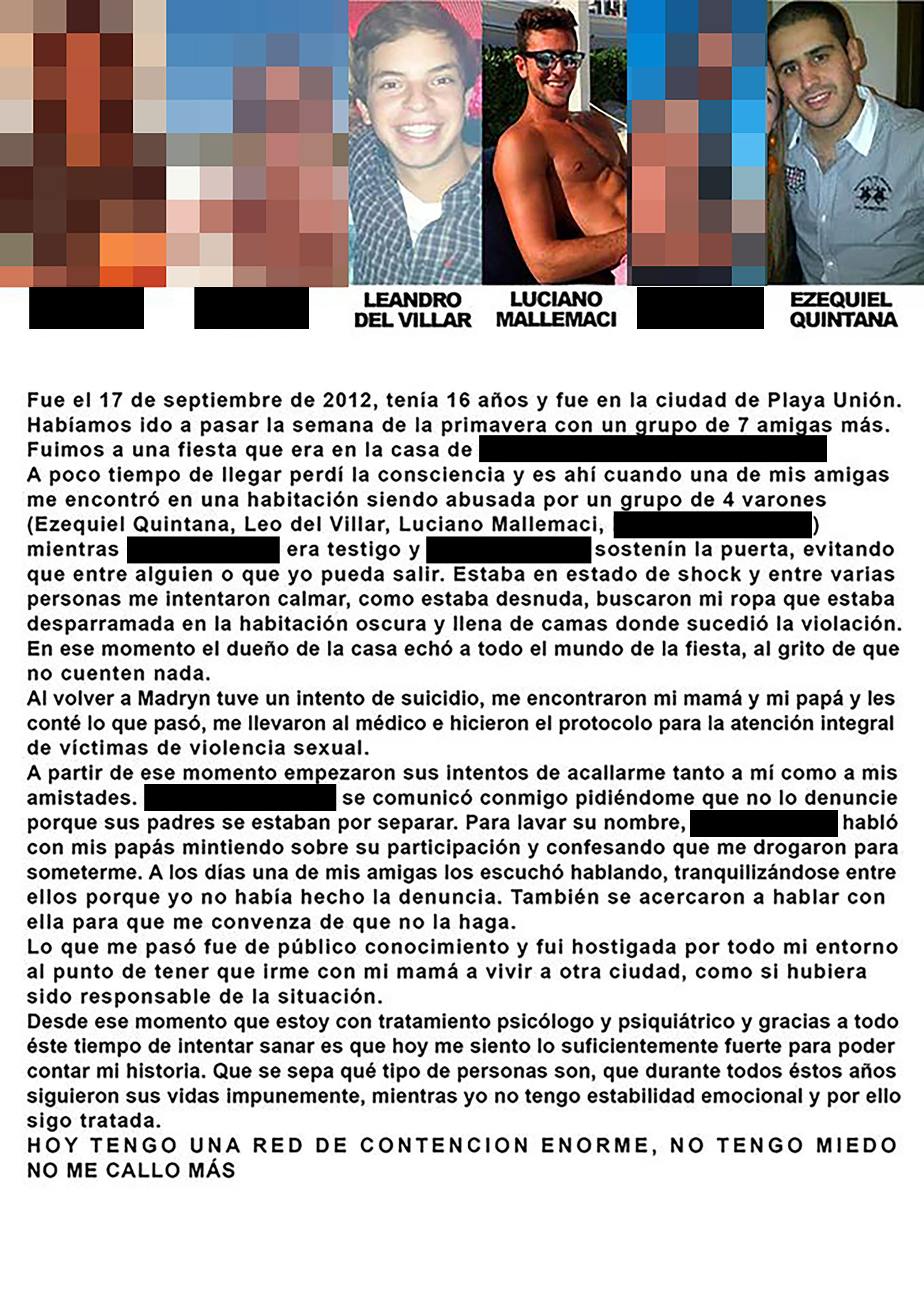 La denuncia original del caso, motorizada en redes sociales.