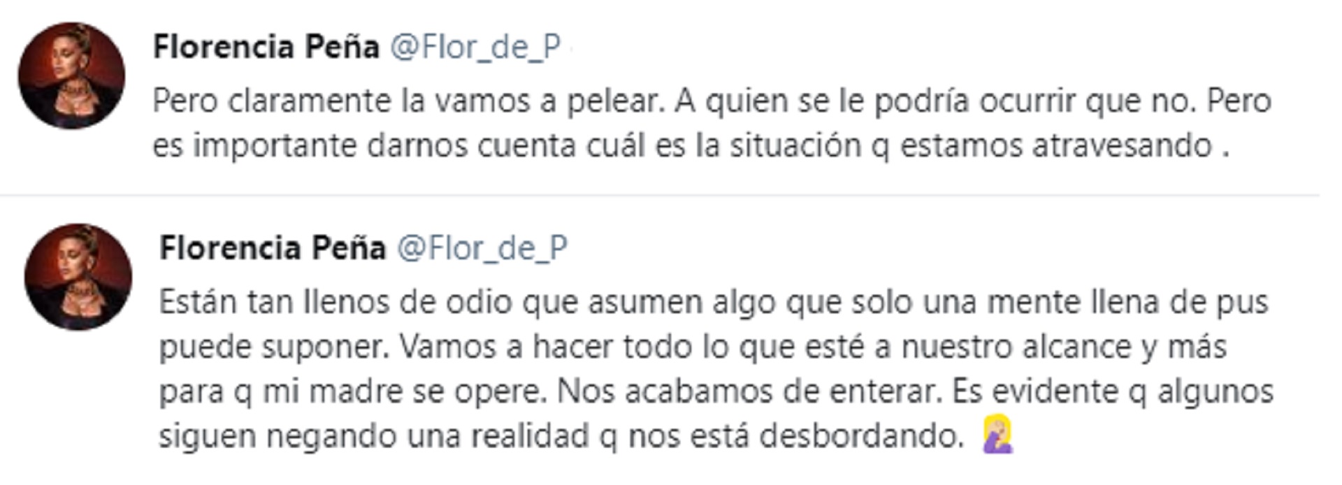 Los tuis de Florencia Peña