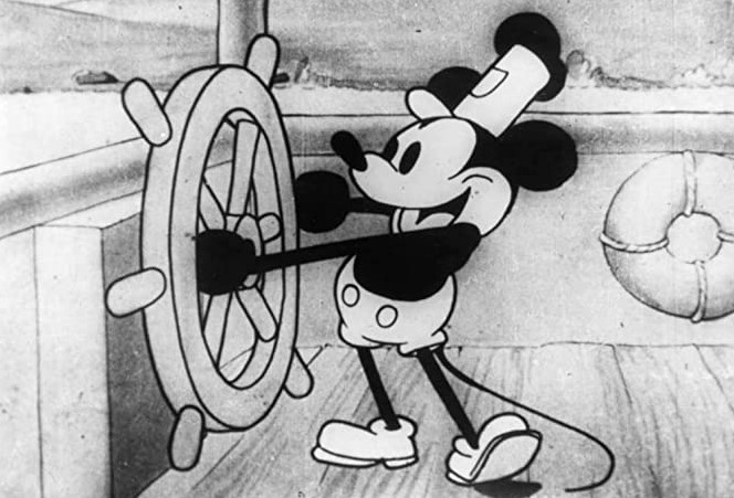 Mickey Mouse in one of his first appearances.  Steamboat Willie was the first cartoon to have synchronized sound.  Walt Disney began a new era (Photo: Instagram/@disney)