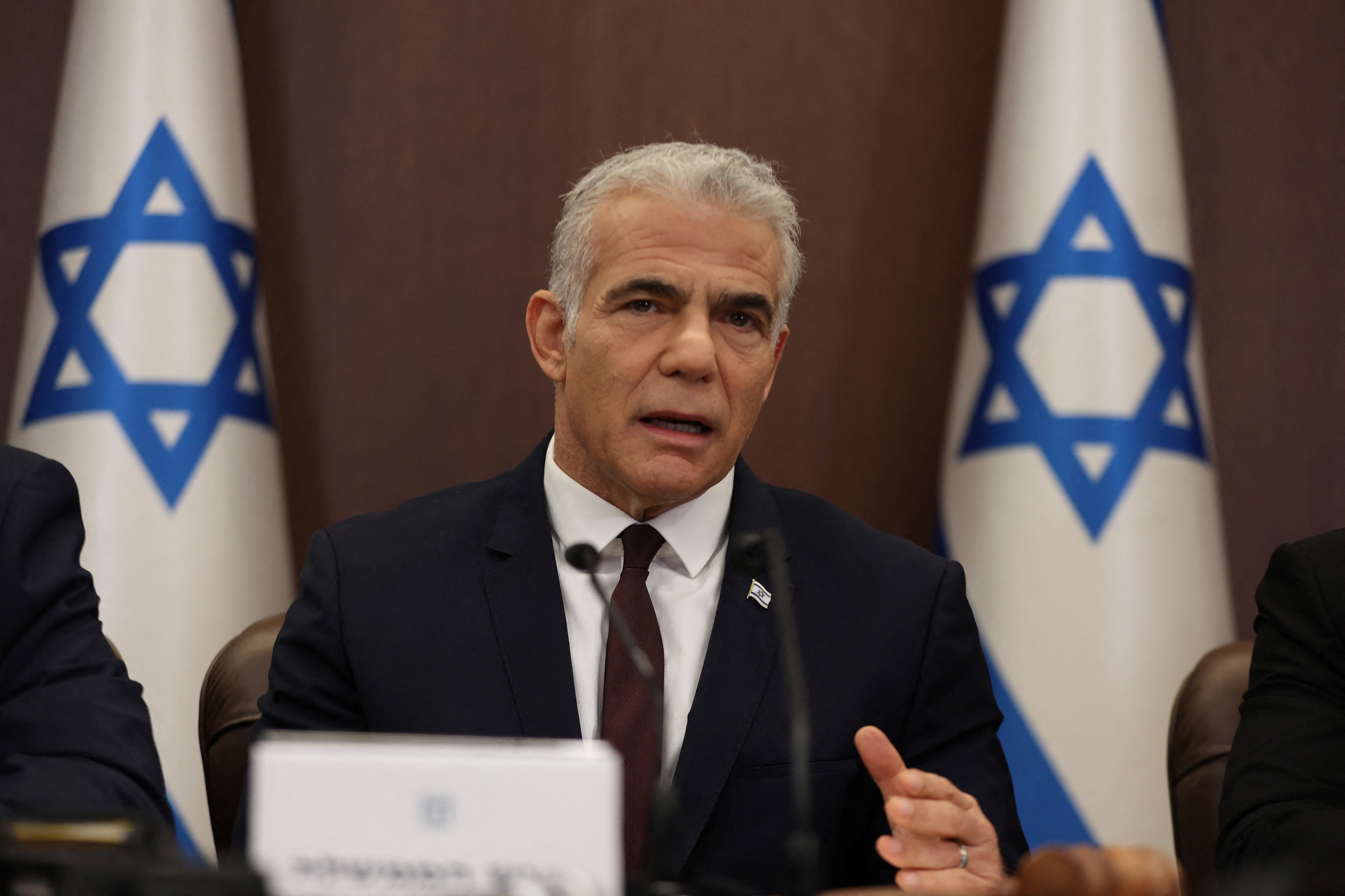El primer ministro israelí, Yair Lapid, advirtió la semana pasada que la colaboración militar entre Rusia e Irán representa un peligro global. (Abir Sultan via REUTERS)