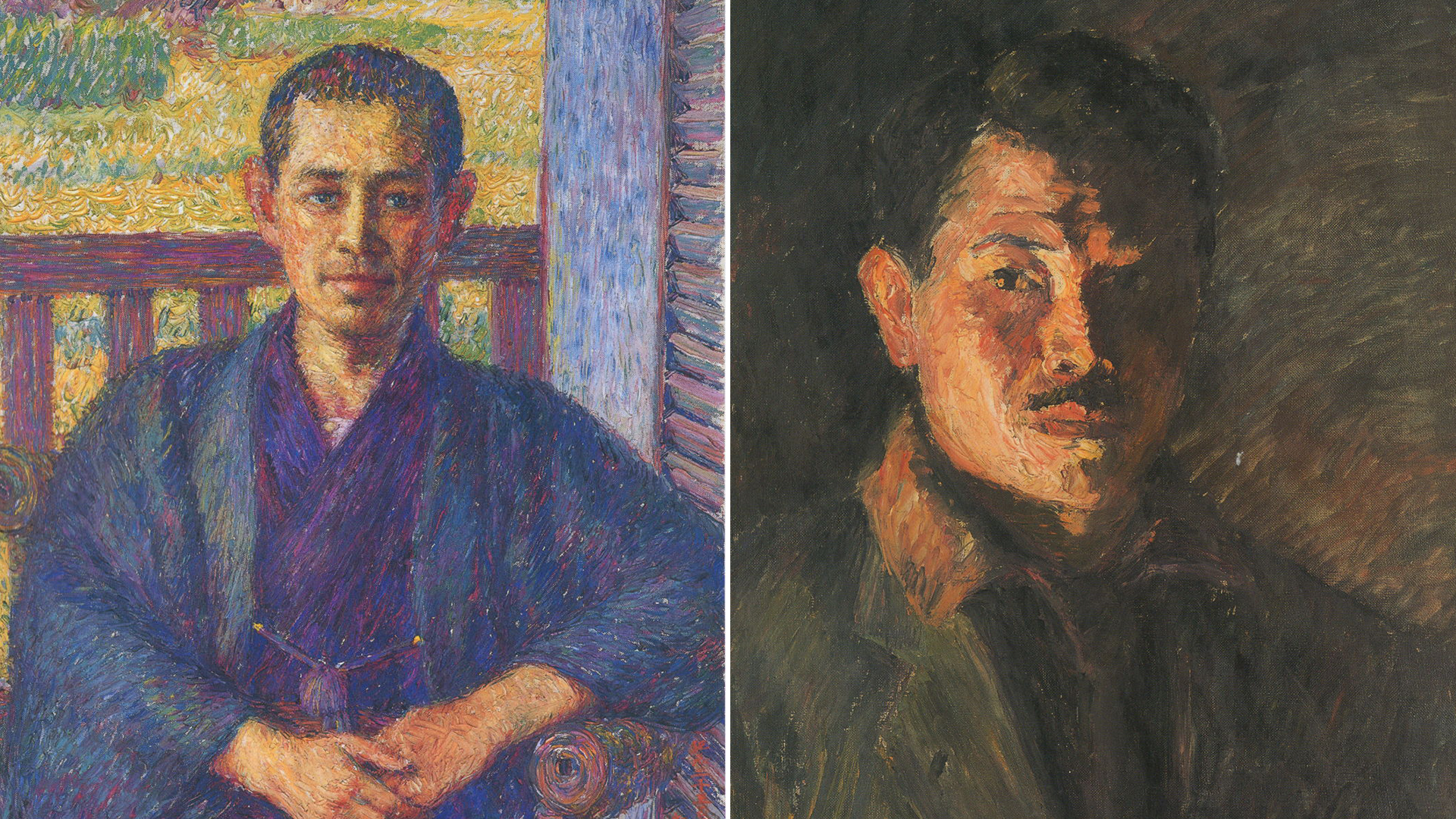 Dos autorretratos de 1915 y 1917