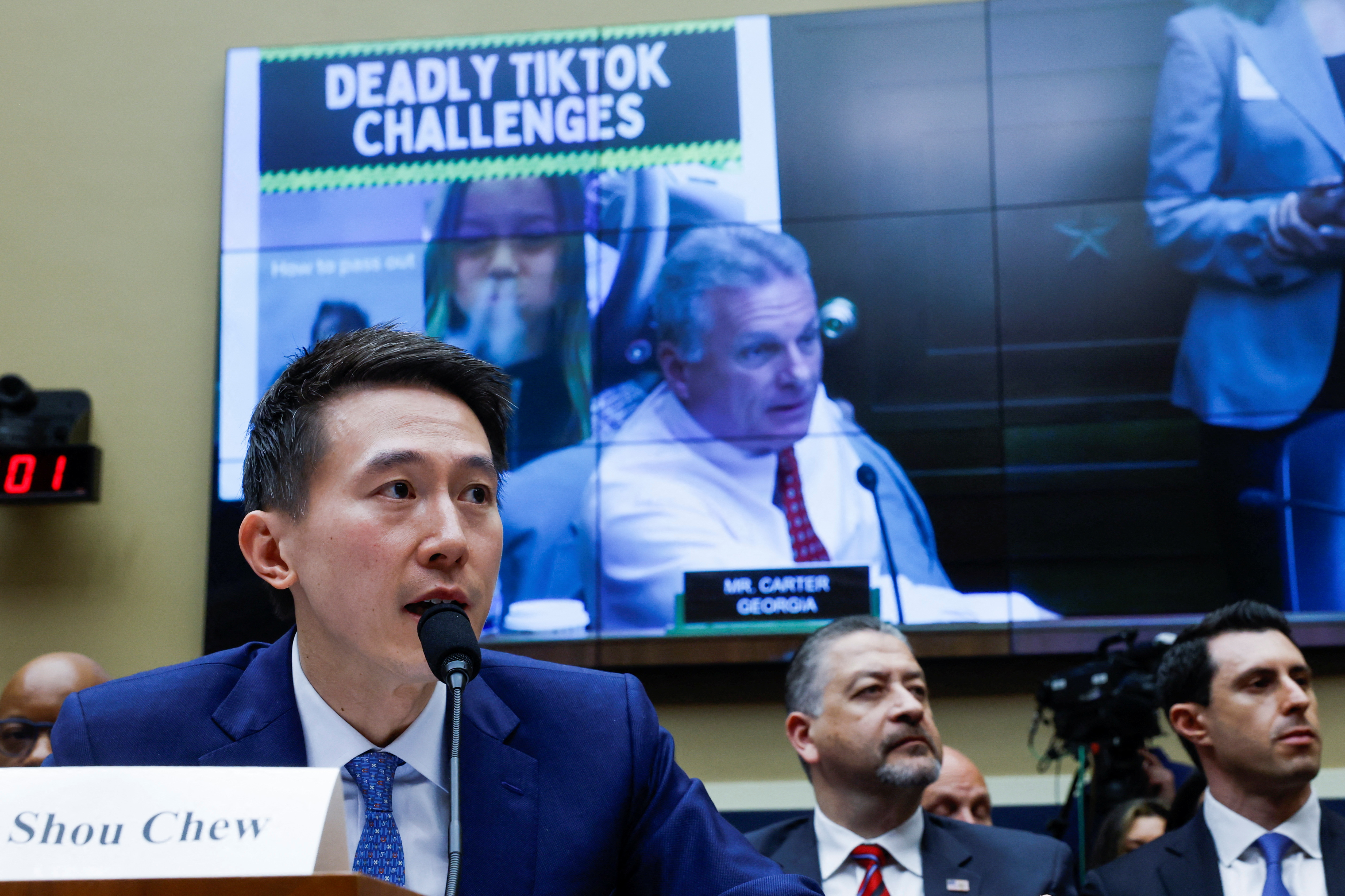 El CEO de Tiktok, Shou Zi Chew, testificó este jueves ante el congreso estadounidense (Reuters)