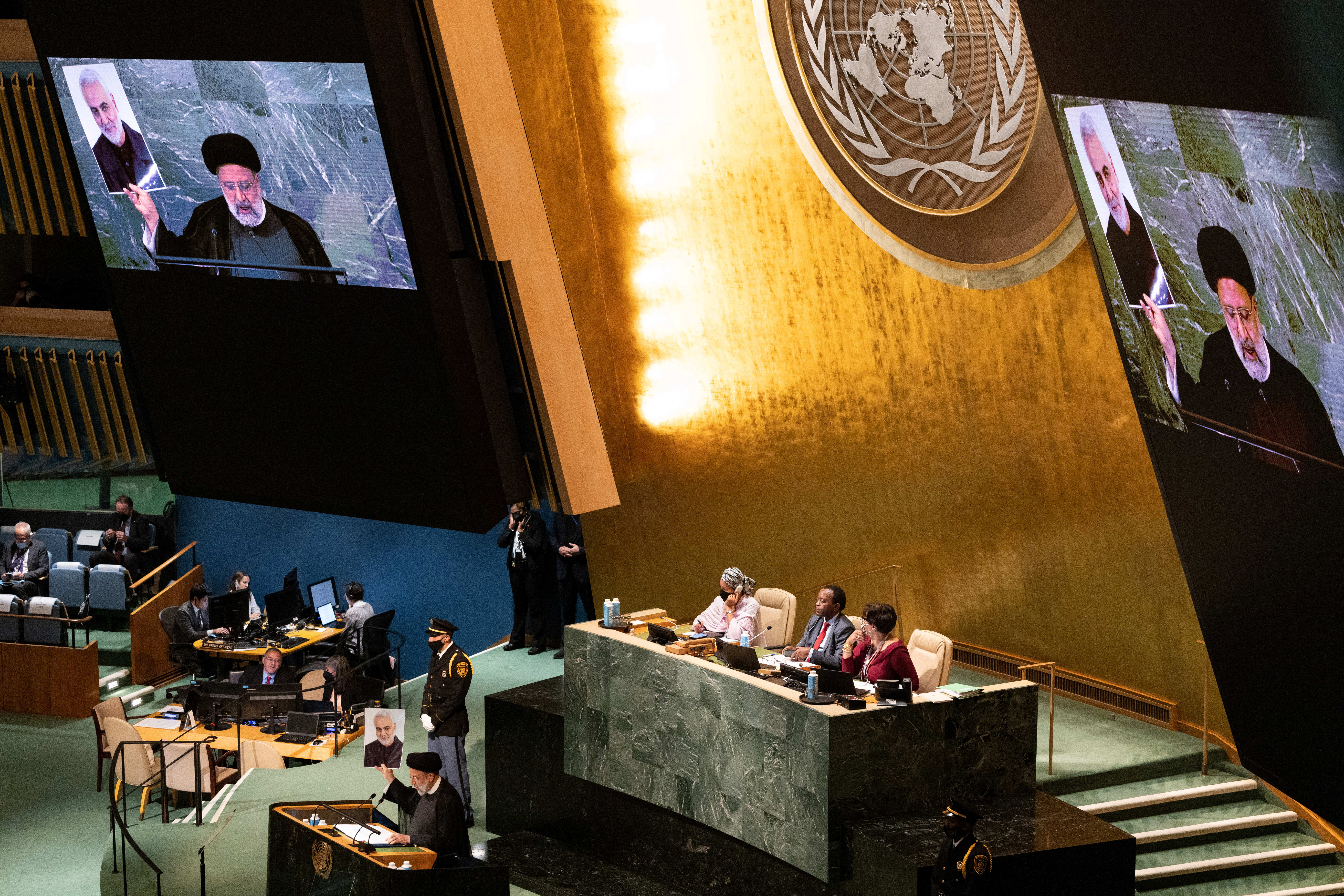 Su discurso marca la primera vez que sube al podio en la ONU en su papel de presidente (REUTERS/Caitlin Ochs)