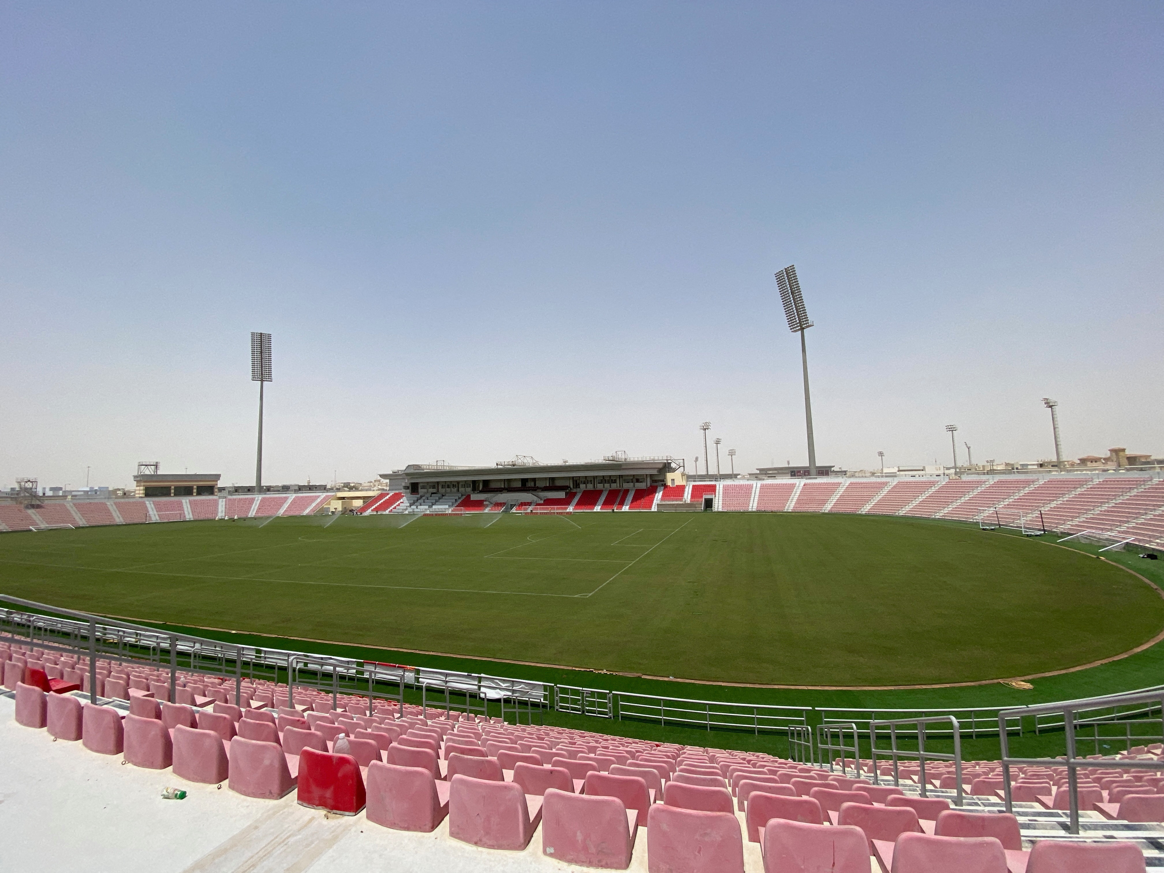 FILE PHOTO: General view of Al Arabi Sports Complex Stadium which will be used for the FIFA World Cup Qatar 2022, Doha, Qatar, July 3, 2022. REUTERS/Hamad I Mohammed/File Photo