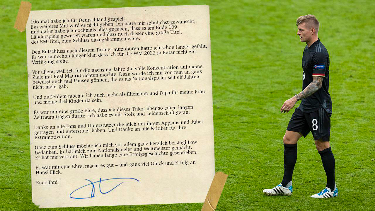 La carta despedida de Kroos