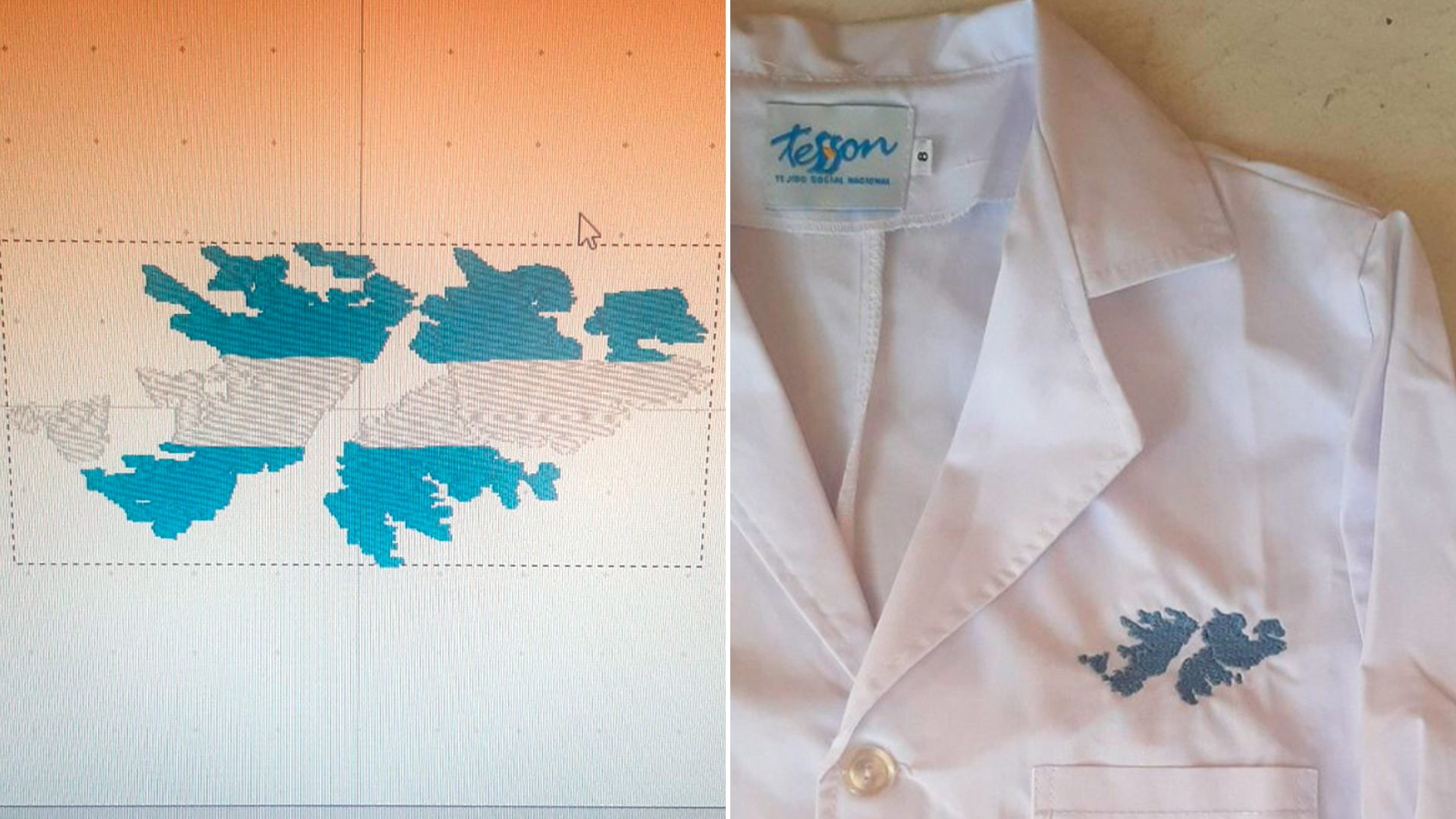 El diseño de Betania y el resultado final (@lodebetus)